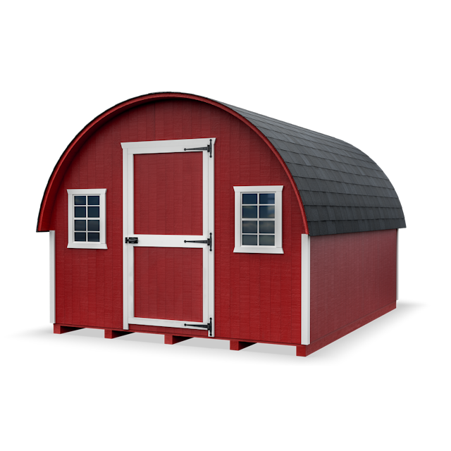 10x12 round roof chicken coop front