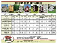 chicken coop dimensions chart