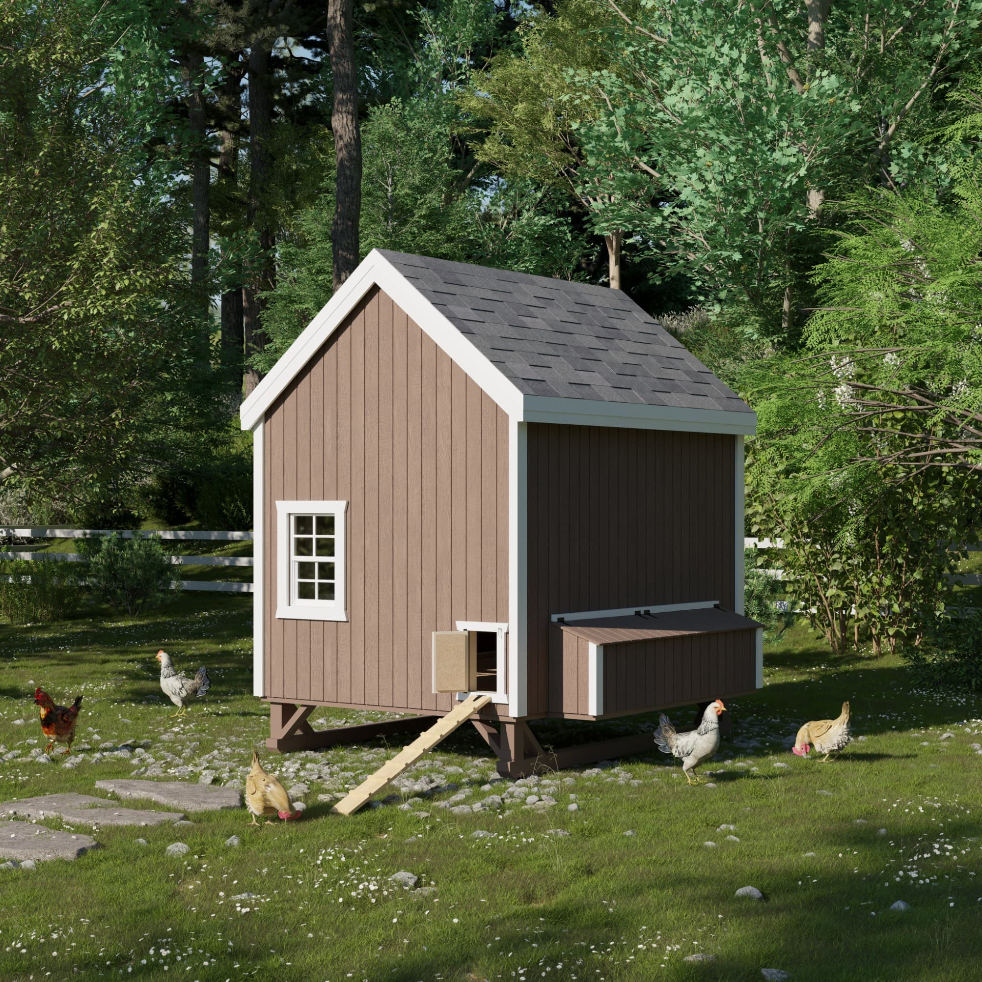 Colonial Gable Chicken Coop lifestyle