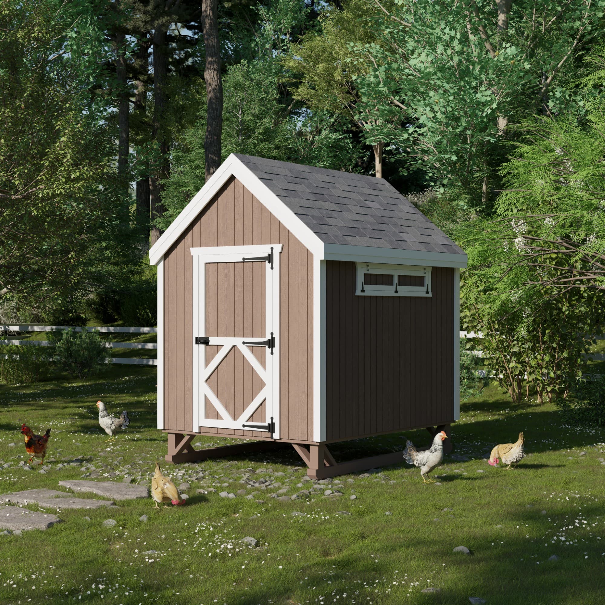 Colonial Gable Chicken Coop lifestyle