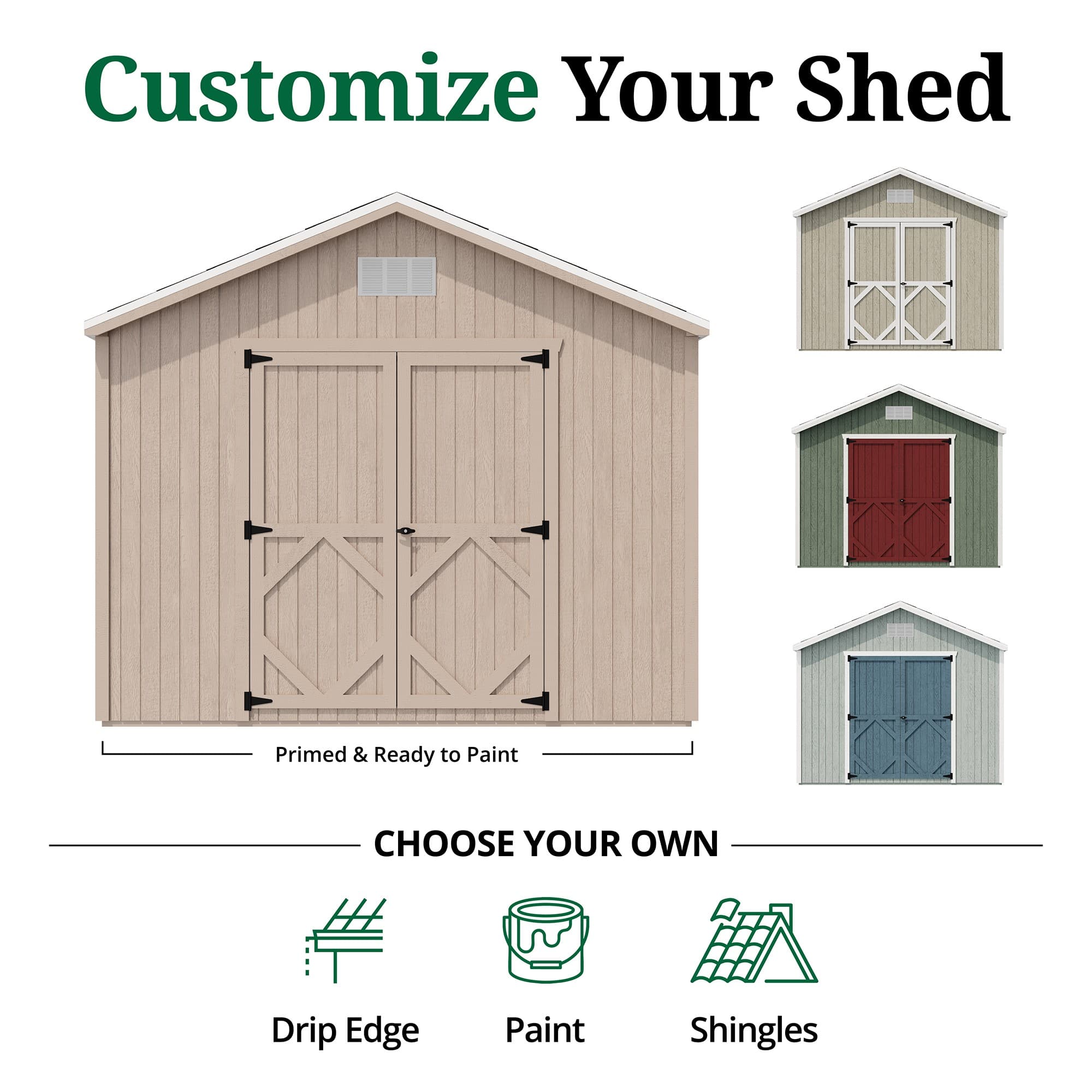 Classic Gable Shed door graphic