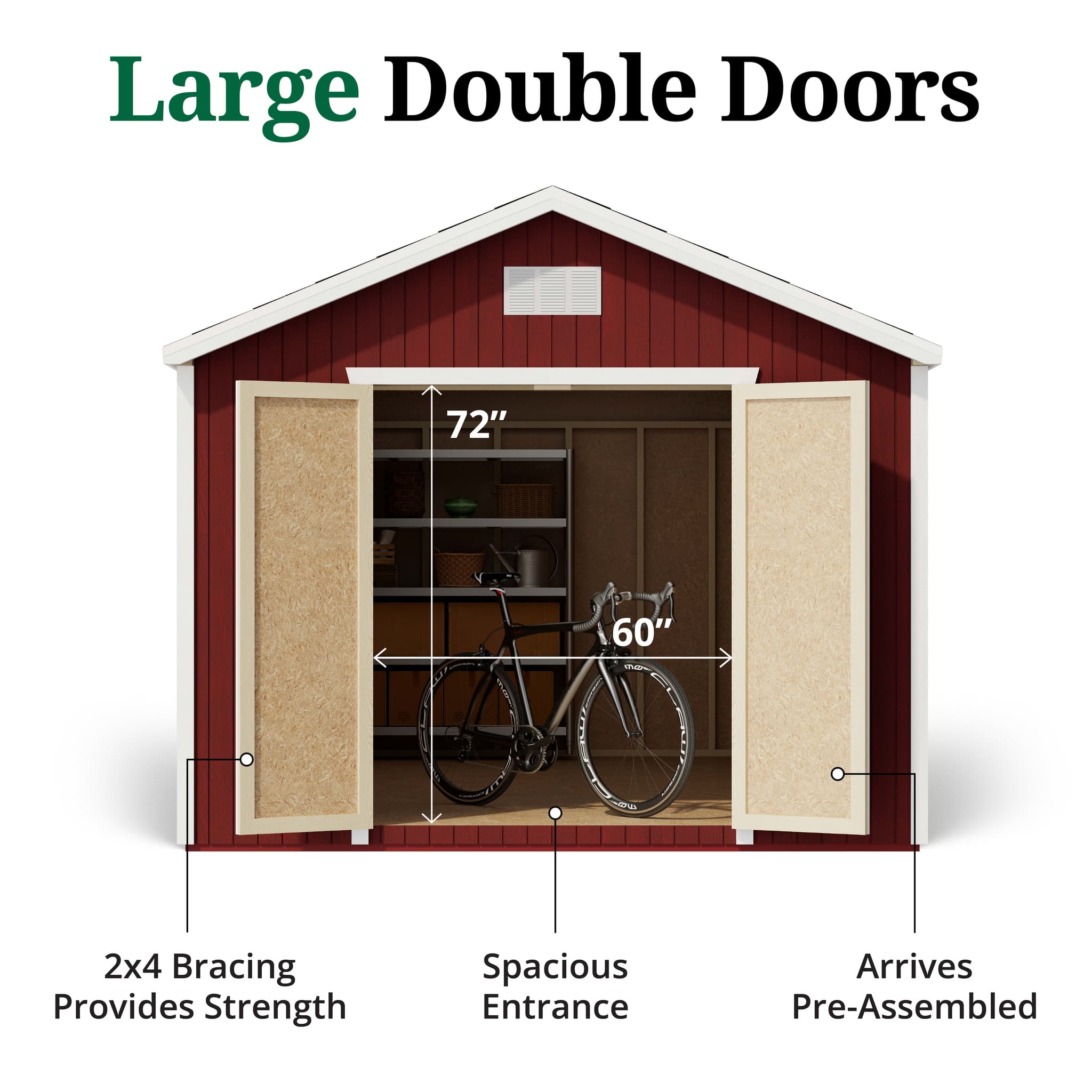 Classic Gable Shed door graphic