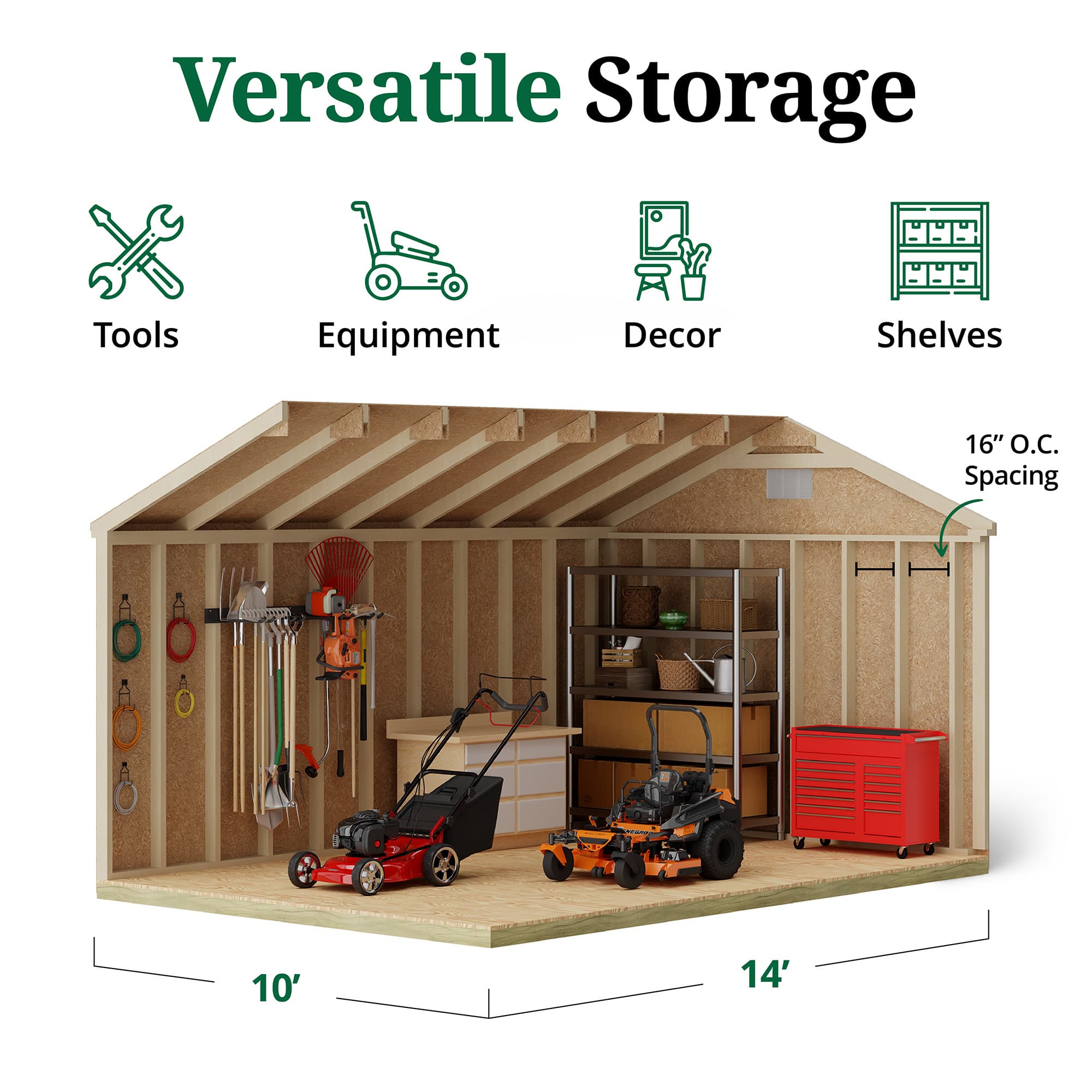 Classic Gable Shed door graphic