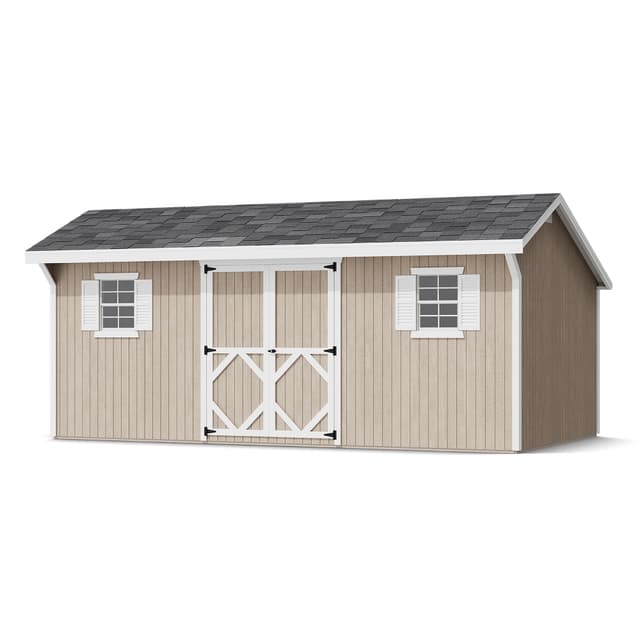 Front view of Classic Saltbox Shed