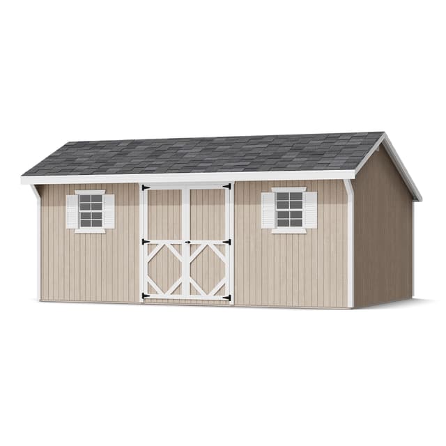 Front view of Classic Saltbox Shed