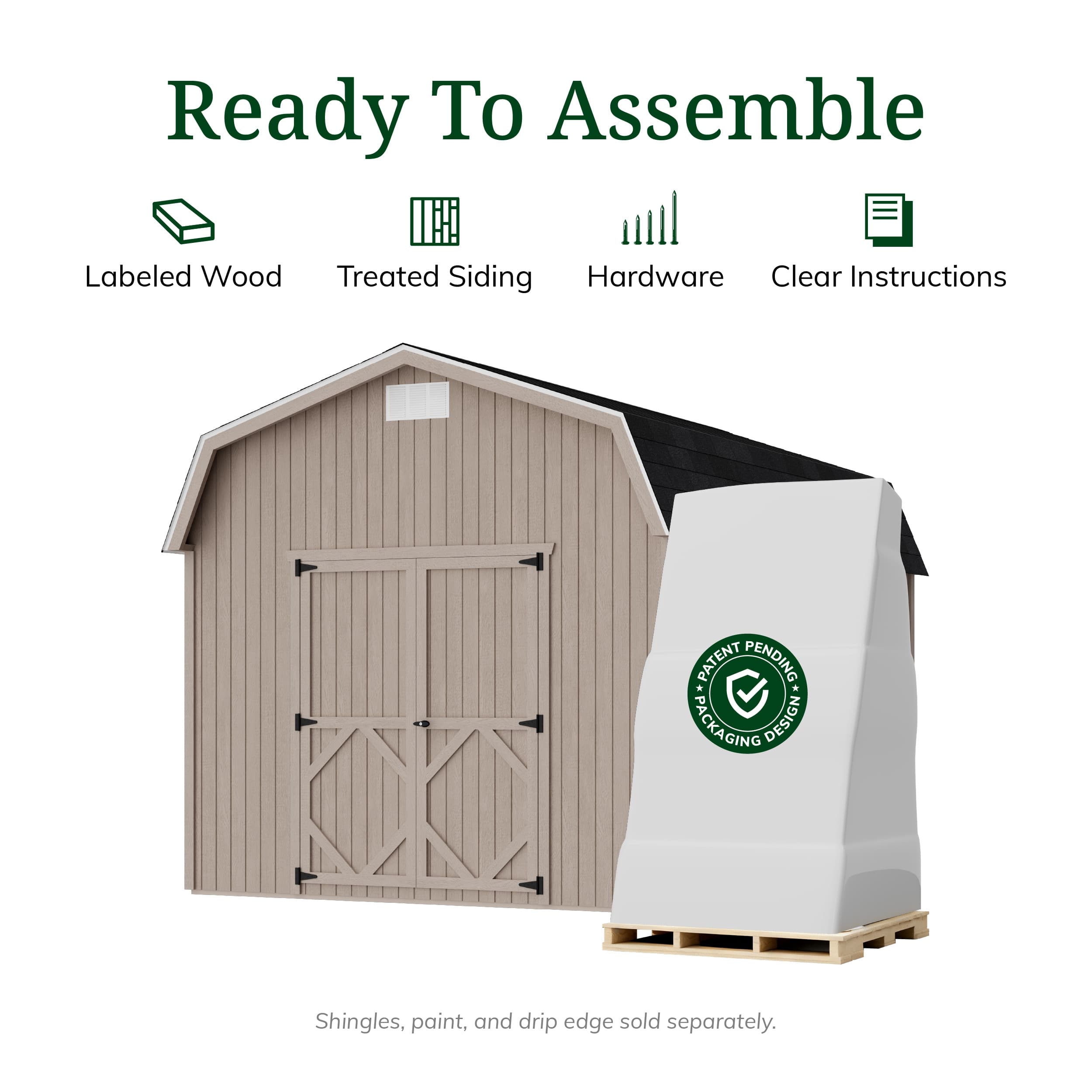 Classic Gambrel 6' Barn Shed