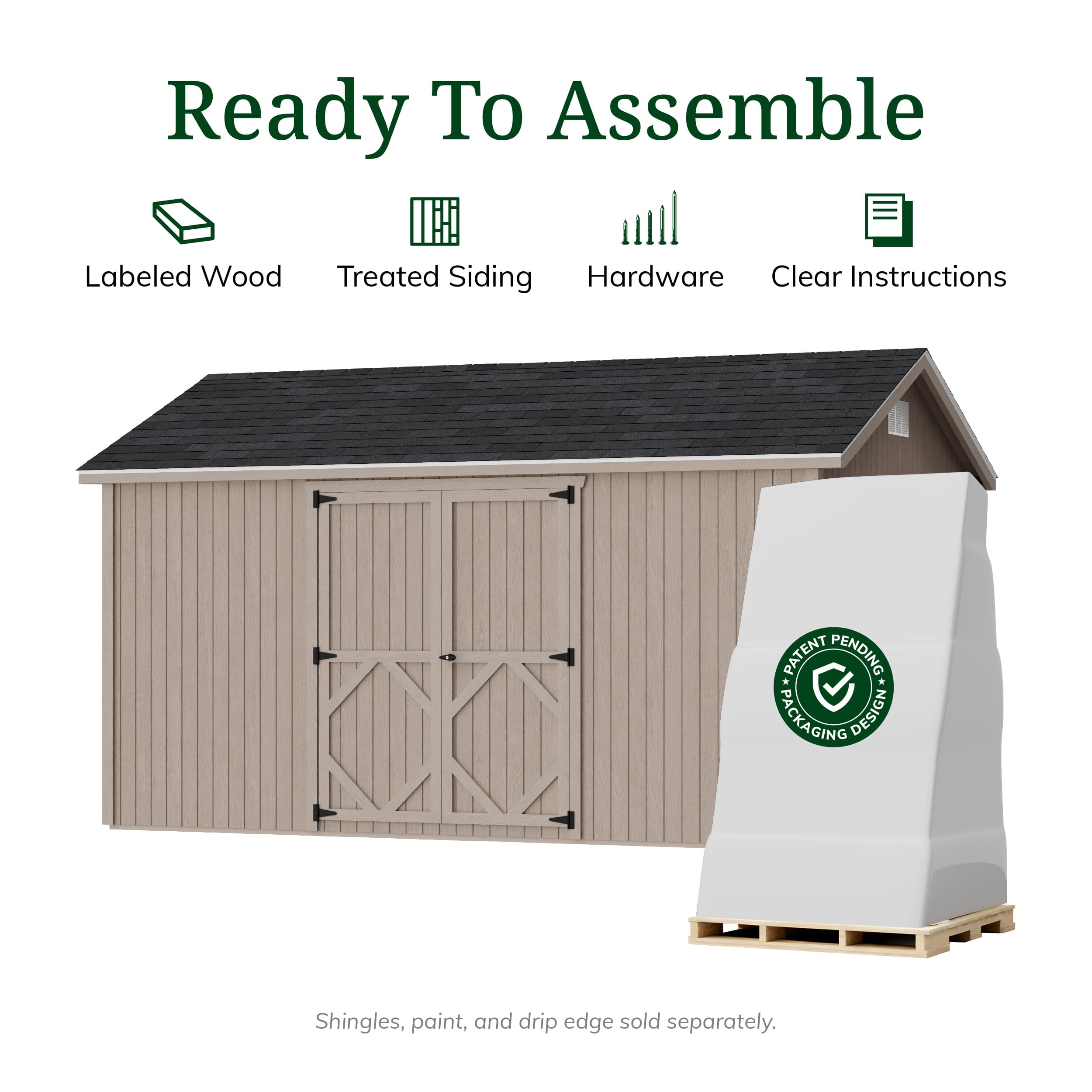 Classic Gable Shed with Side Entry