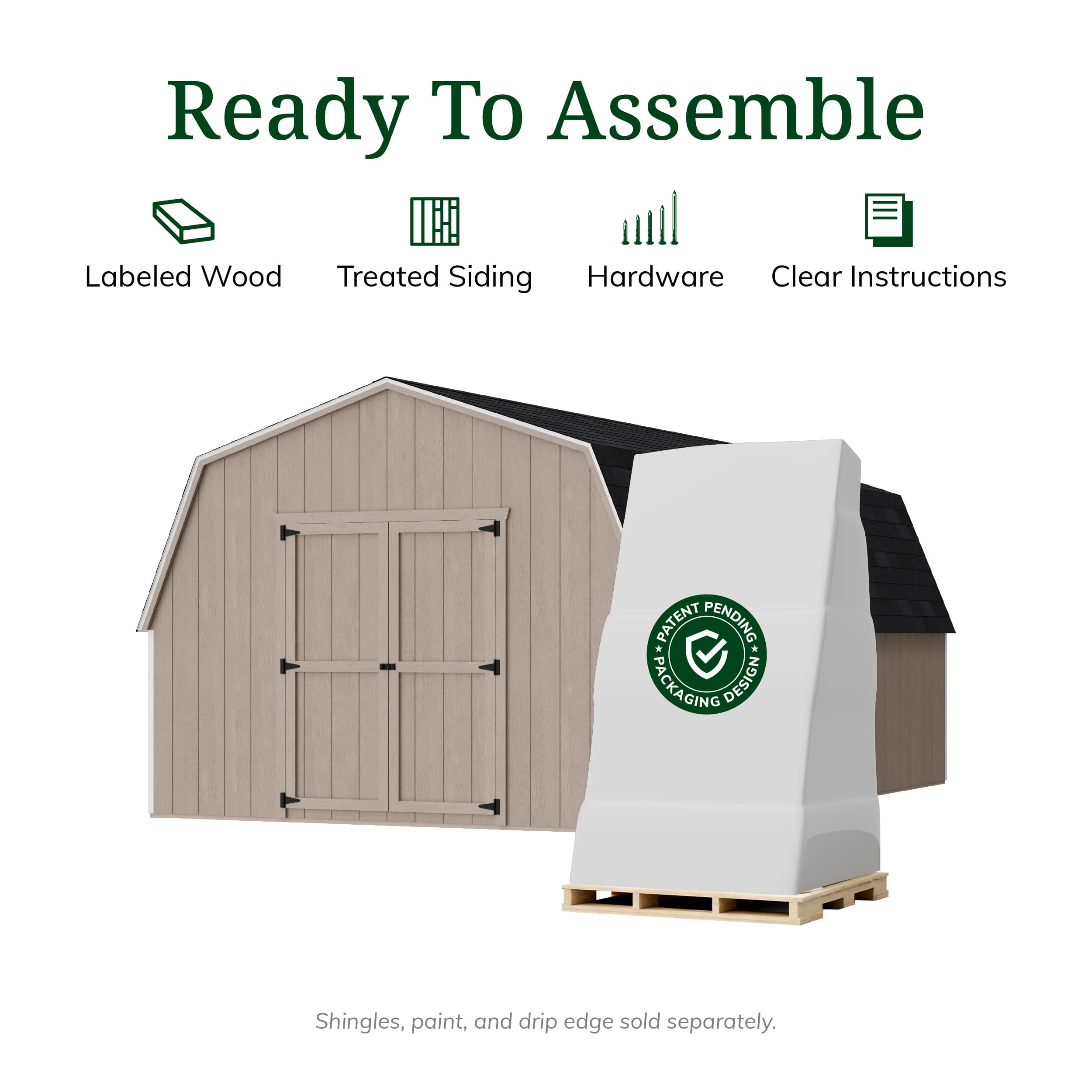 Value Gambrel 4' Barn Shed