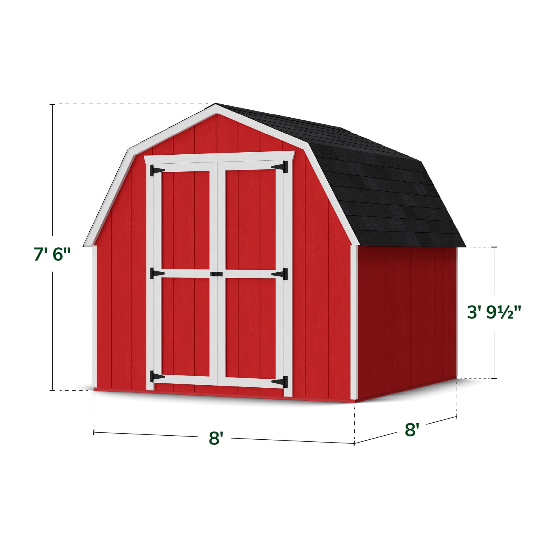 Value Gambrel 4' Barn Shed dimensions