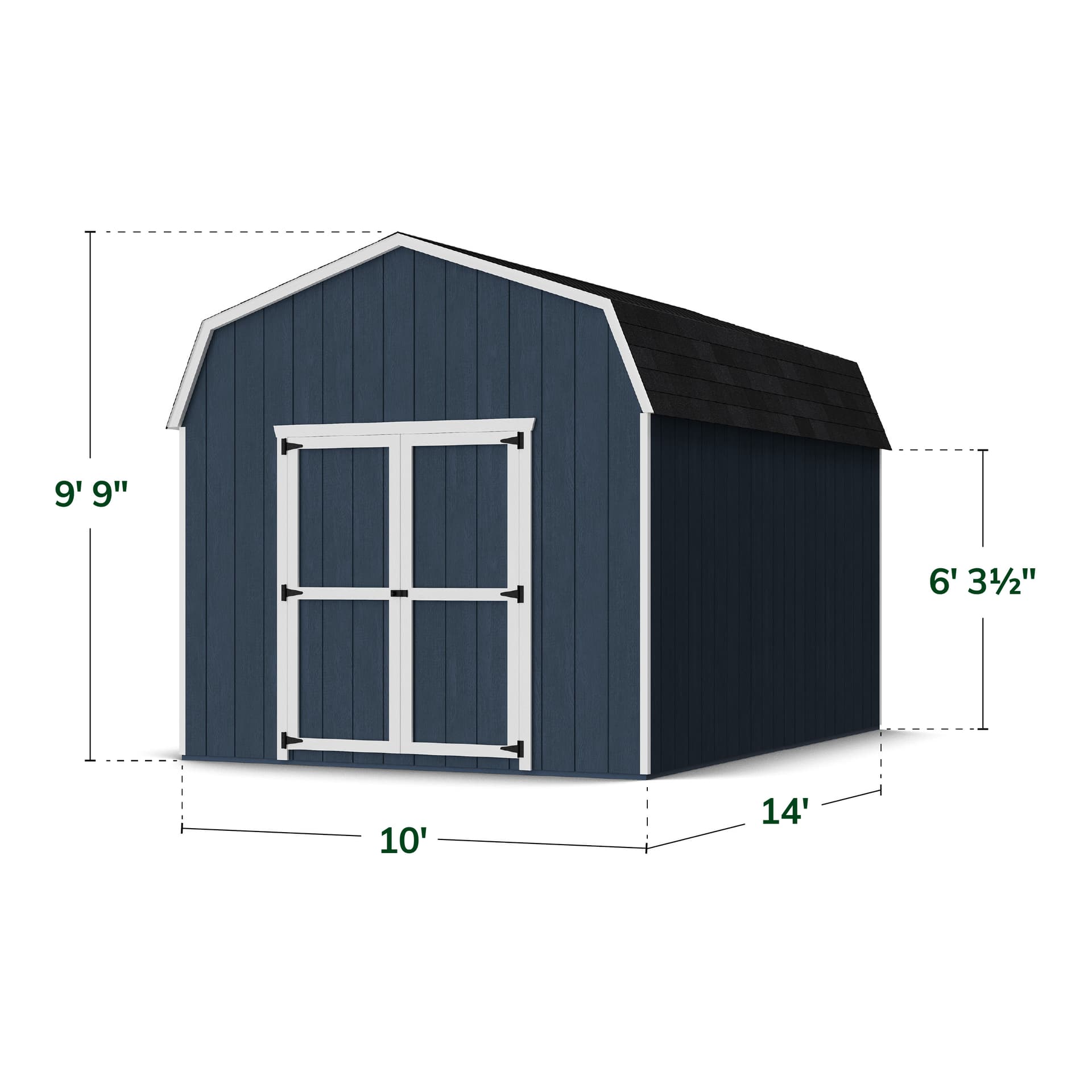 Value Gambrel 6' Barn Shed dimensions