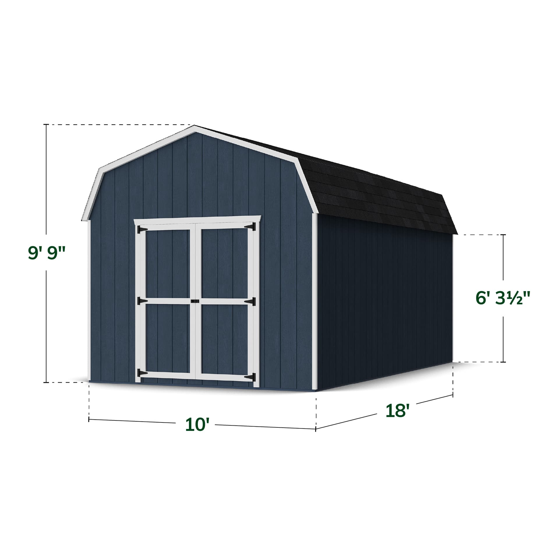 Value Gambrel 6' Barn Shed dimensions