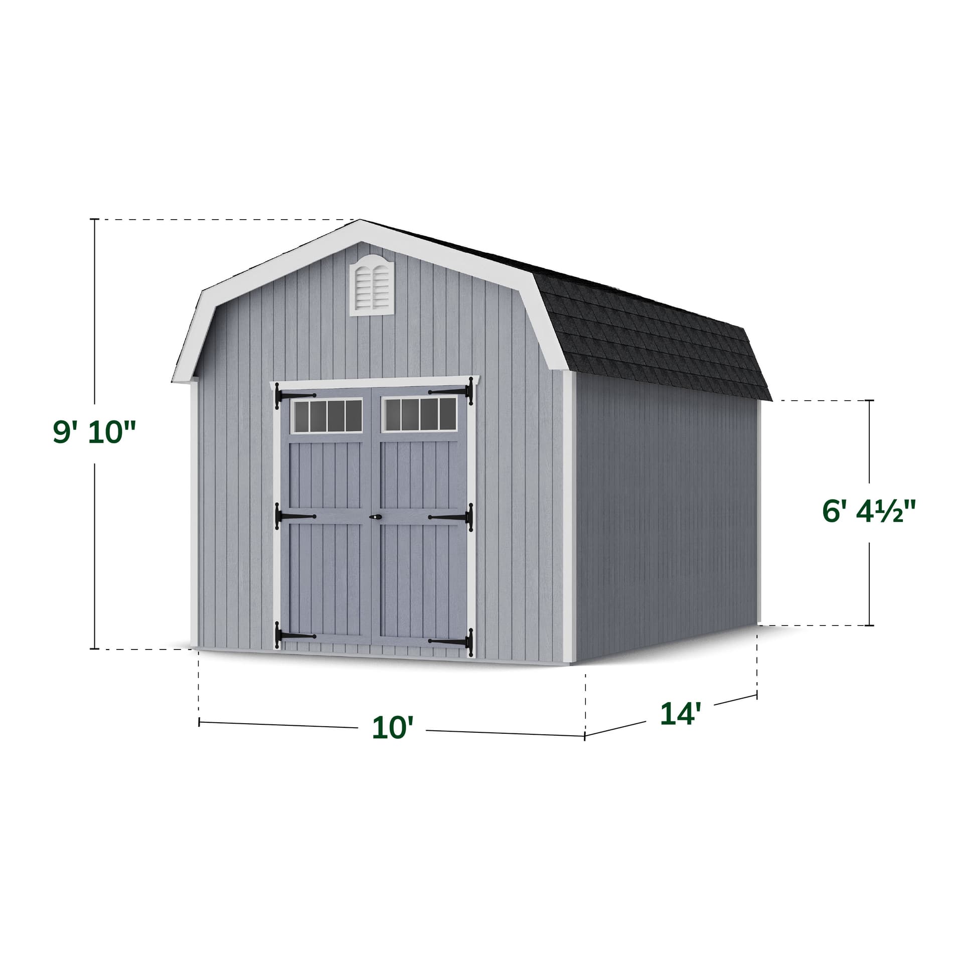 Colonial Woodbury Barn Shed dimensions