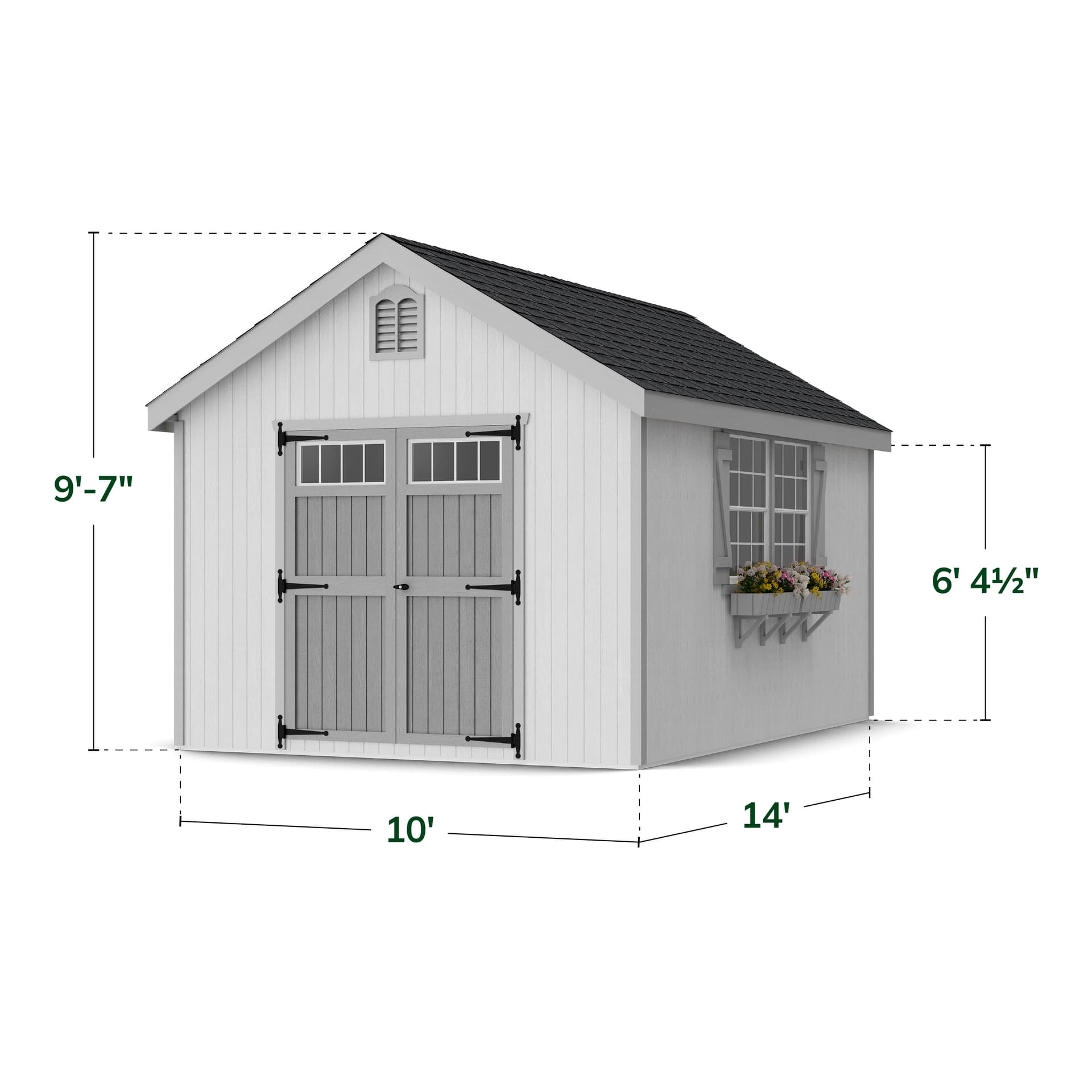 Colonial Williamsburg Shed dimensions
