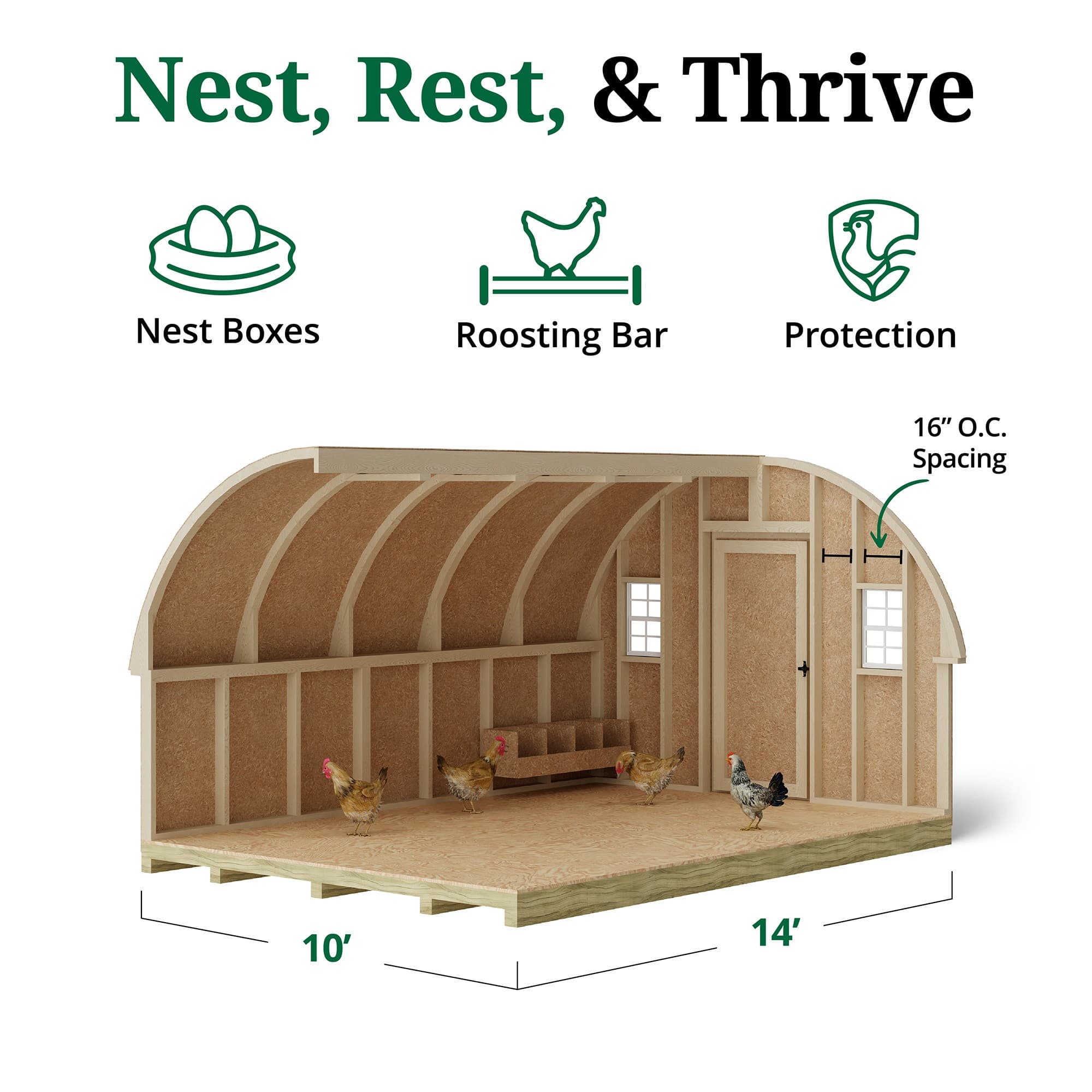 Round Roof Coop door graphic