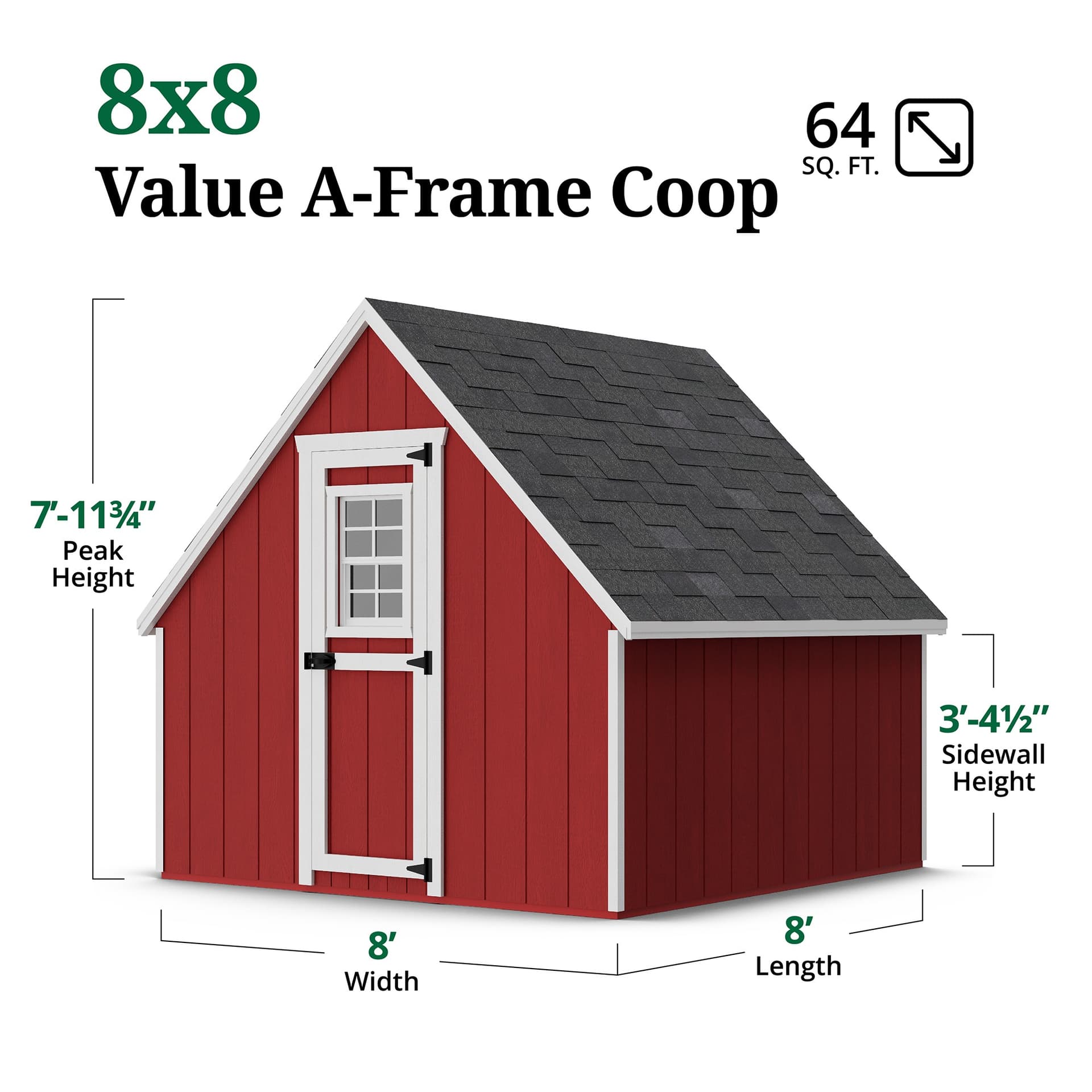 Value A-Frame Coop dimensions