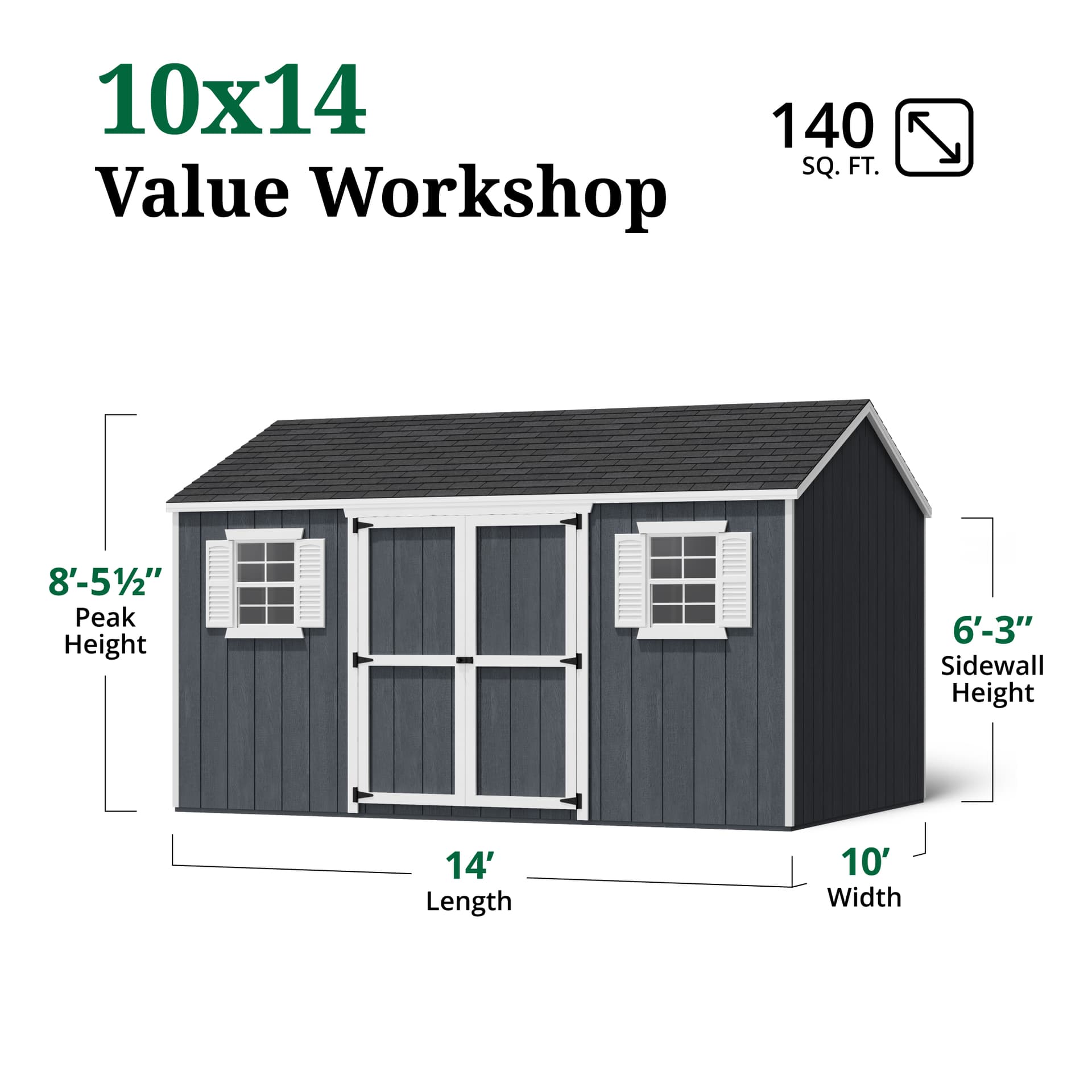 Value Workshop Shed dimensions