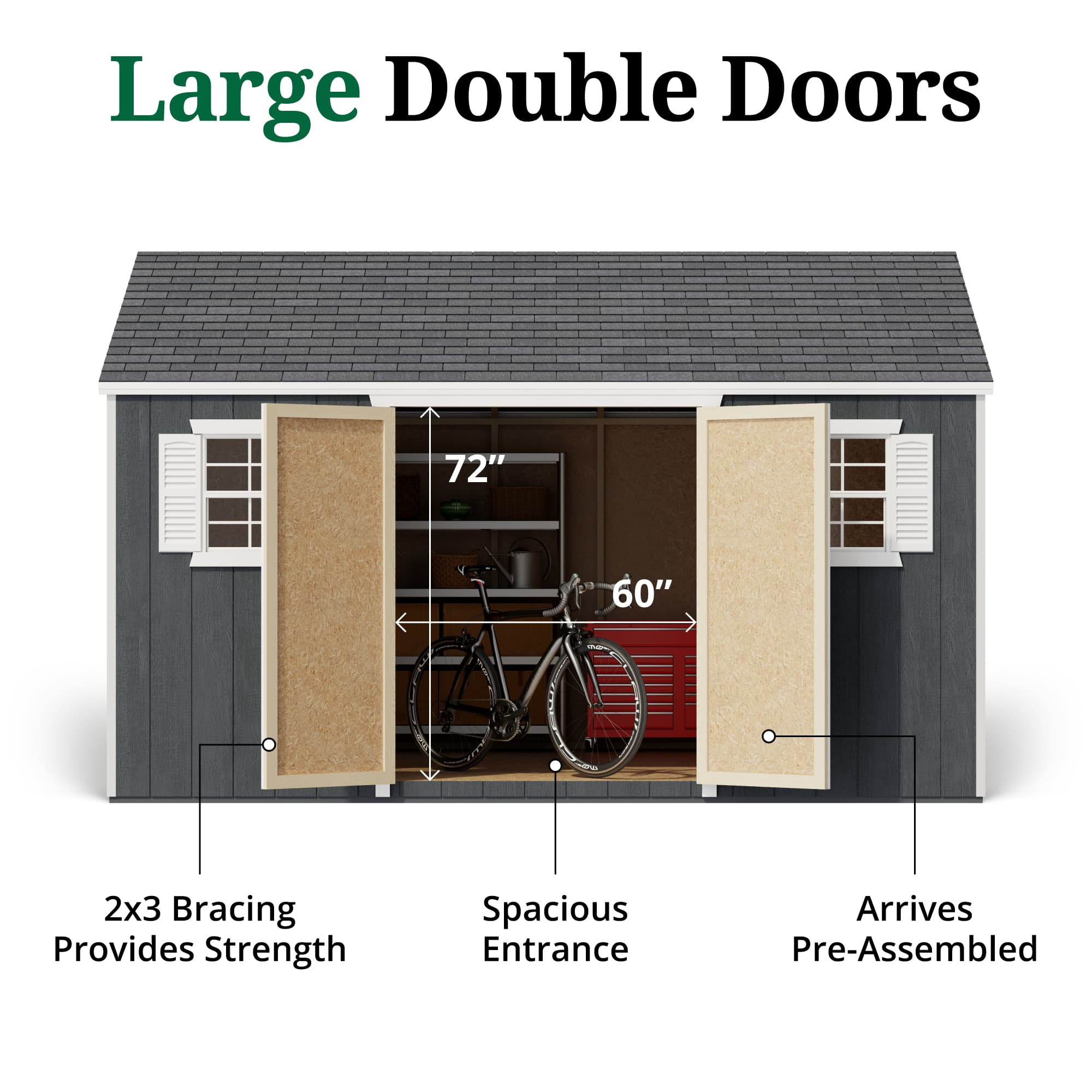 Value Workshop Shed door graphic