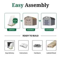 Colonial Woodbury easy assembly graphic