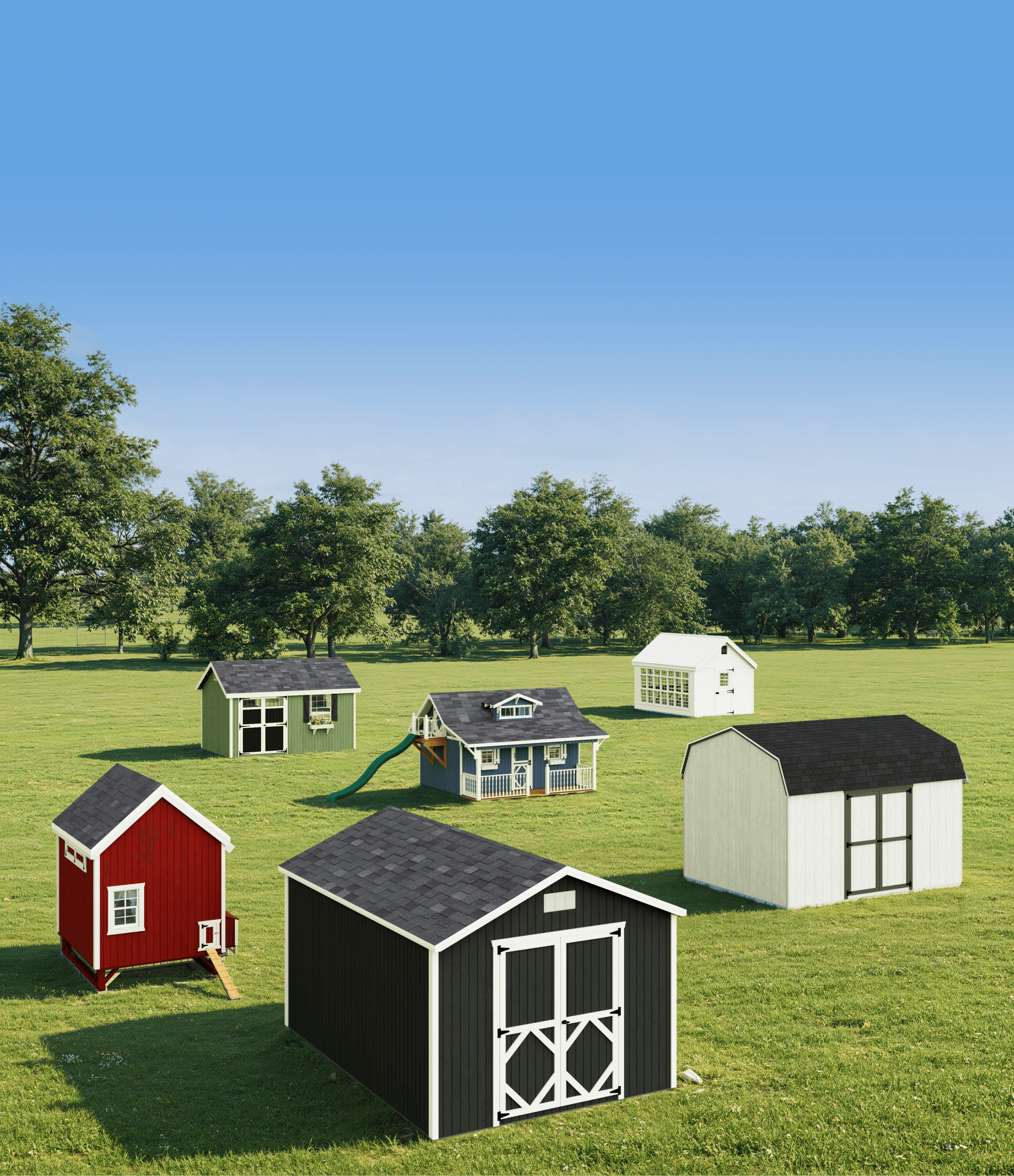 Sheds and outdoor buildings, background for the find-your-shed quiz section