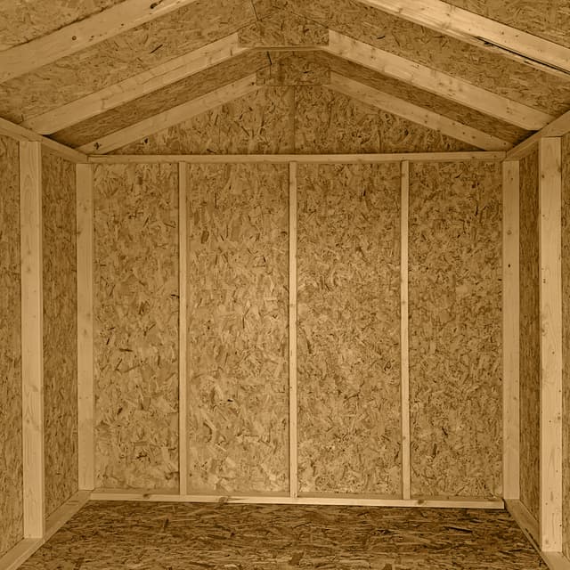 Interior of Value Gable Shed with Side Entry