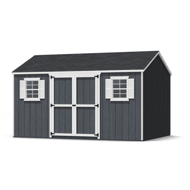 Rendering of value workshop shed with shingles and paint.