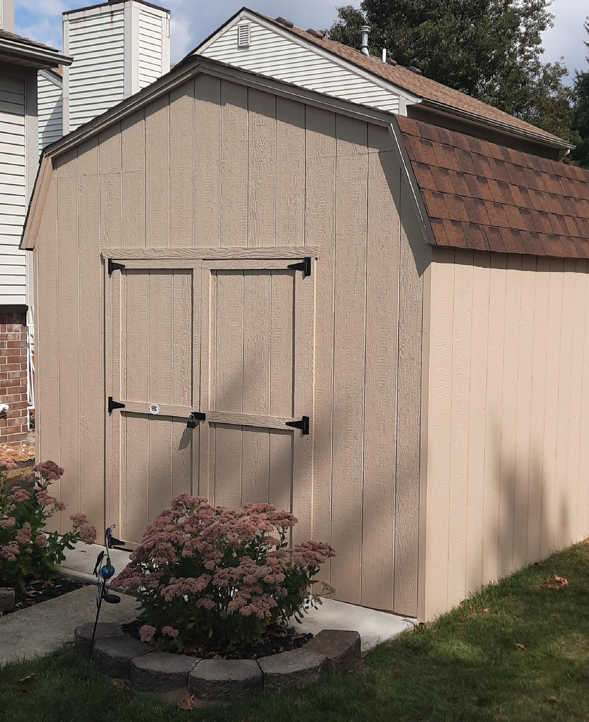 wood shed in brown