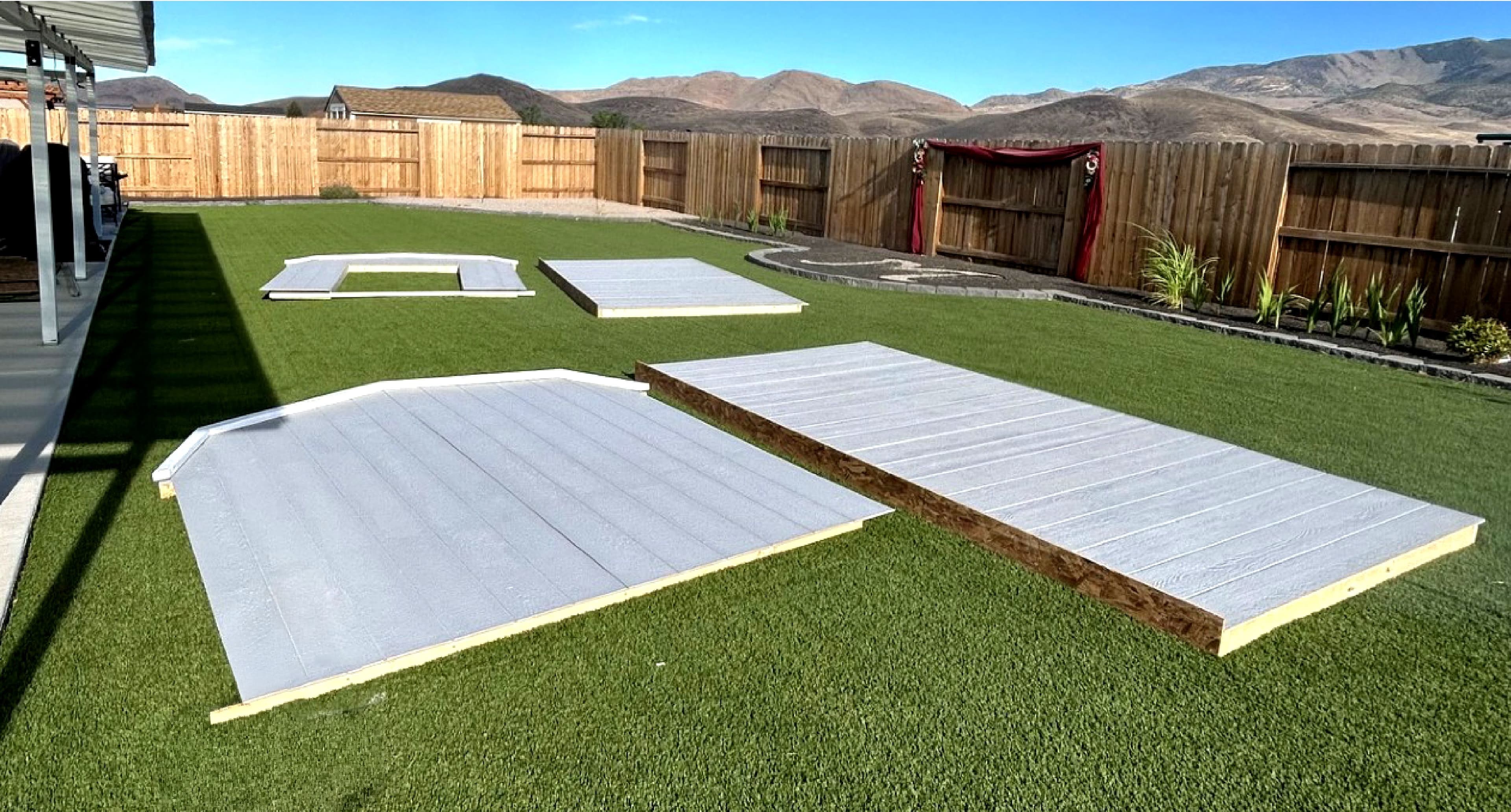 assembly of wood shed diy kit