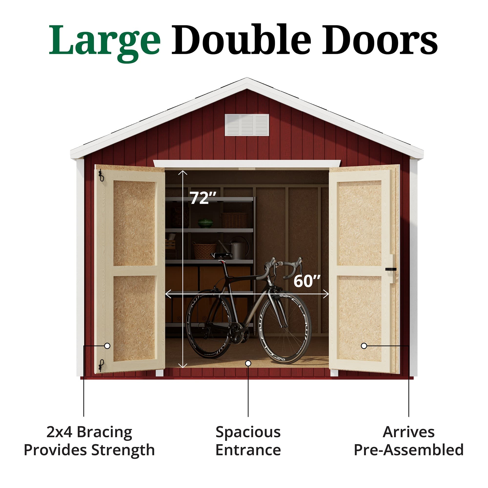 Classic Gable Shed door graphic