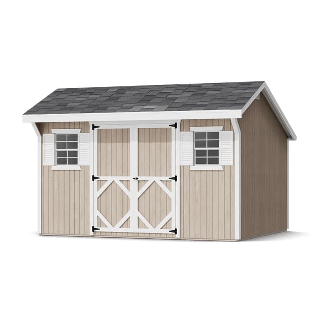 Front view of Classic Saltbox Shed