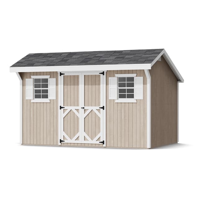 Front view of Classic Saltbox Shed