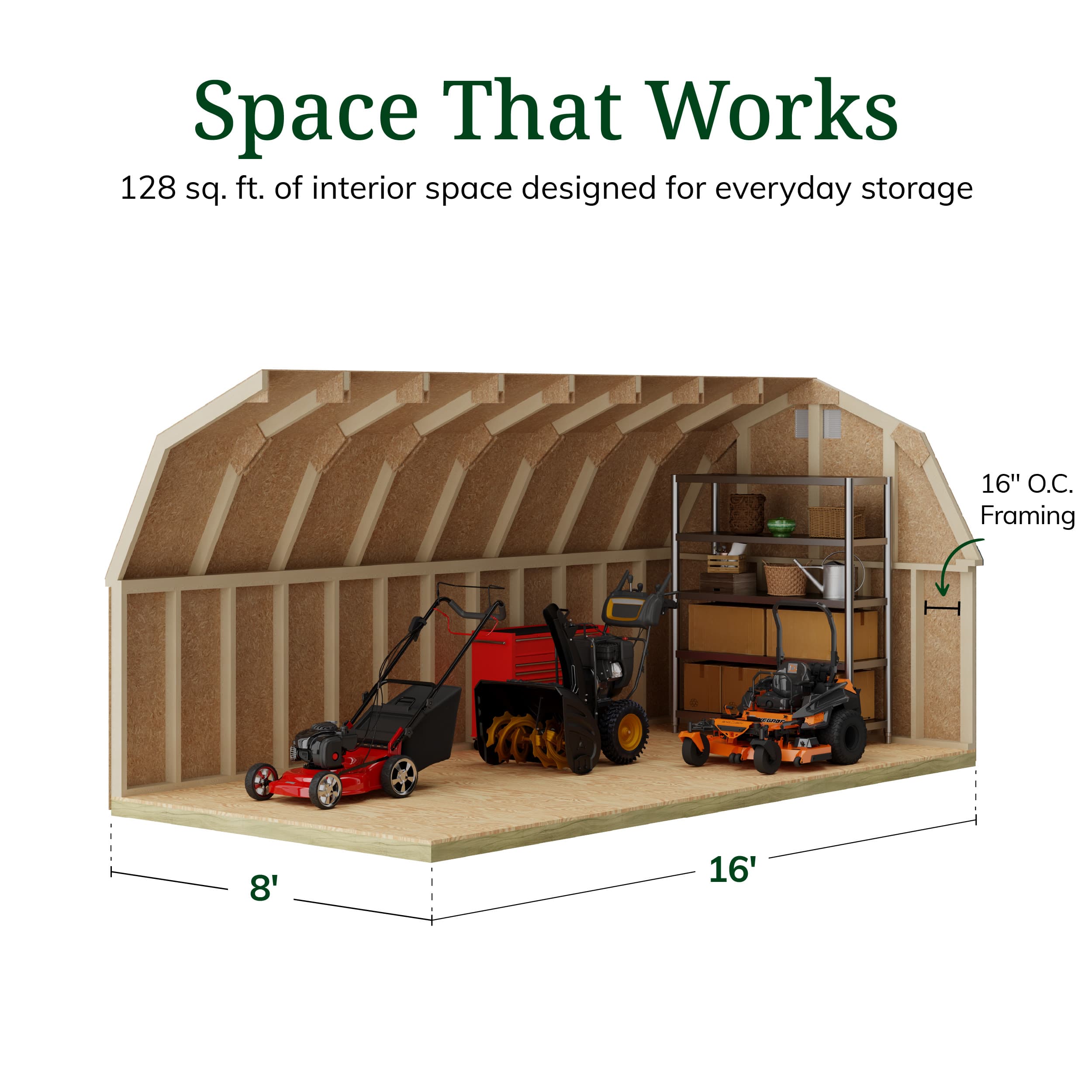 Classic Gambrel 4' Barn Shed