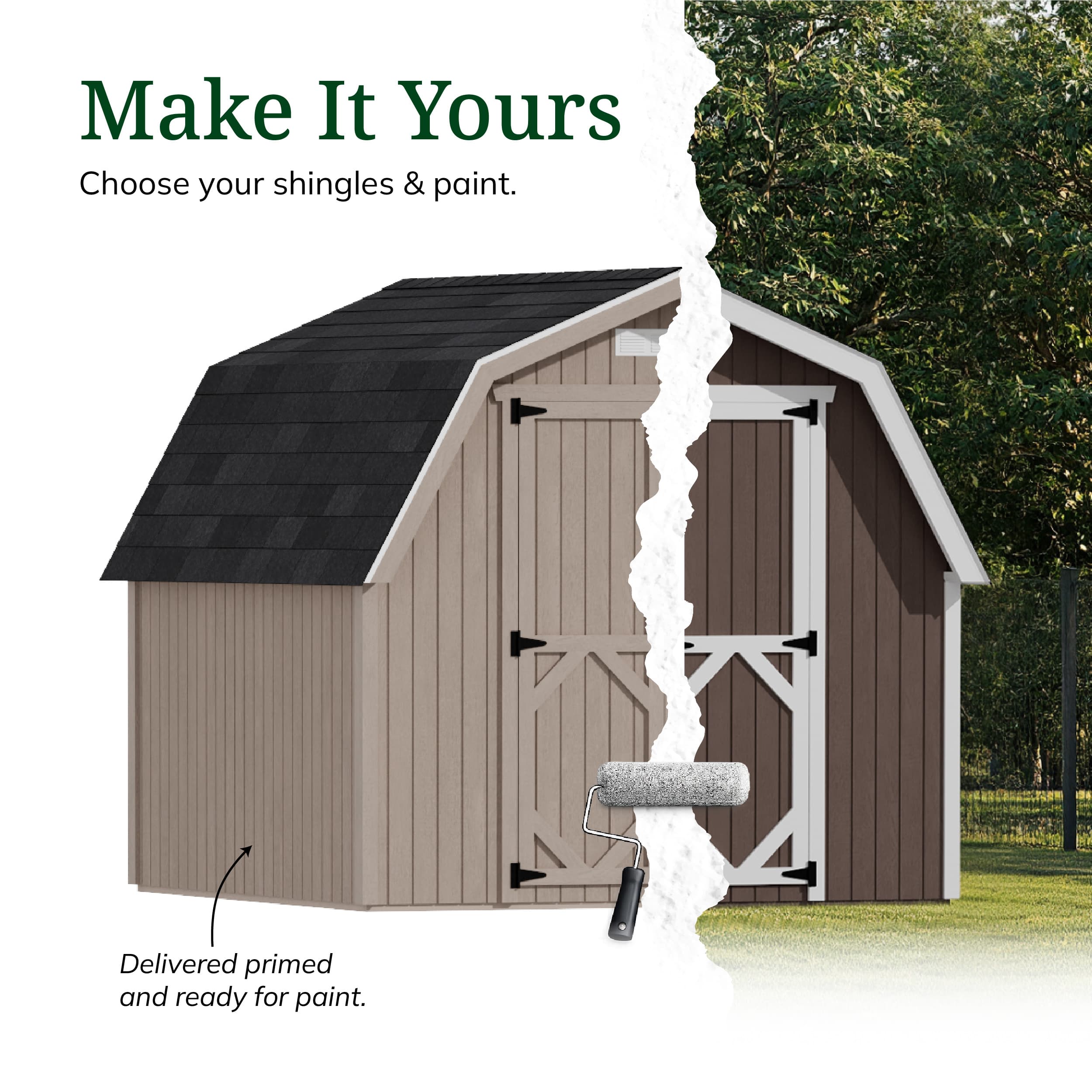 Classic Gambrel 4' Barn Shed