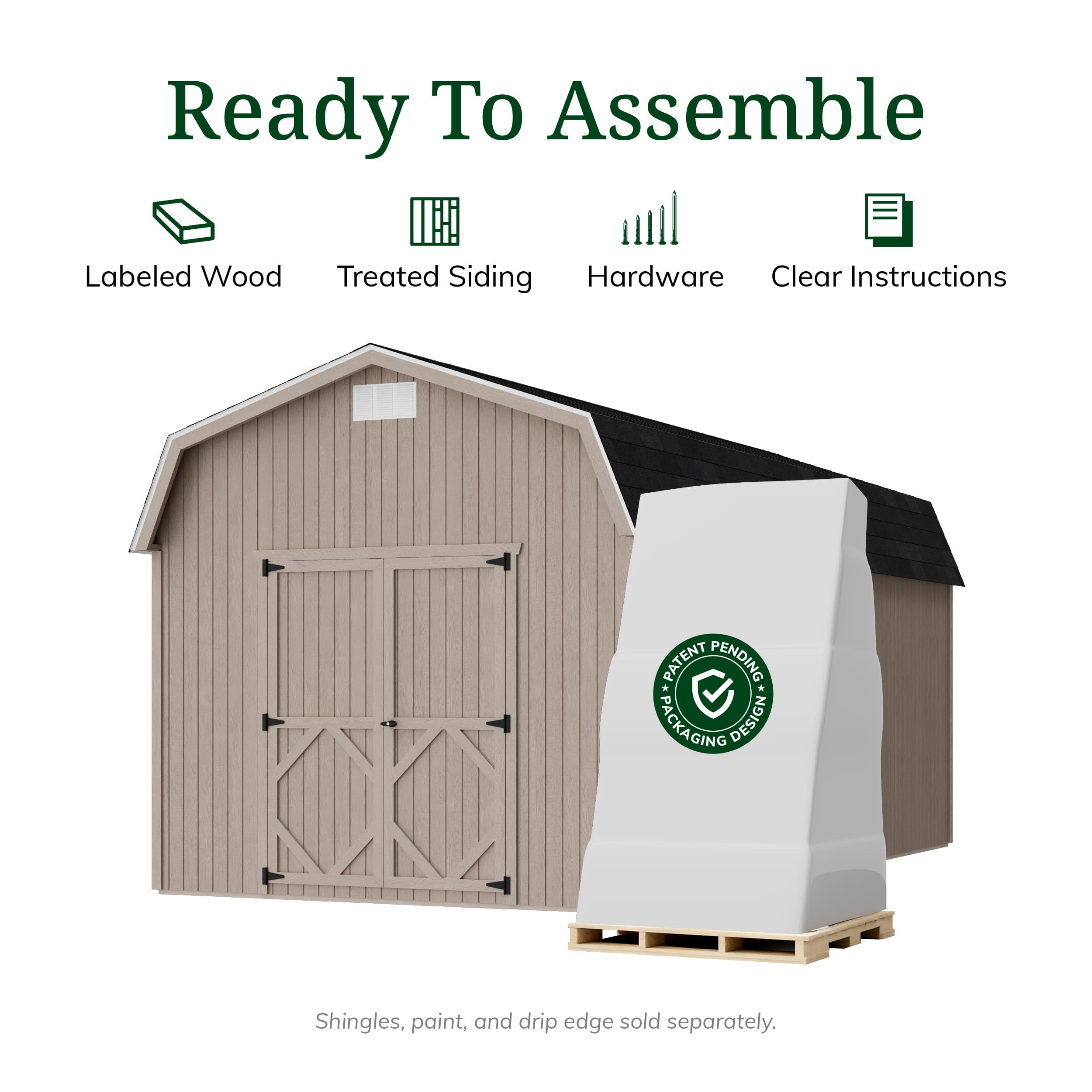 Classic Gambrel 6' Barn Shed