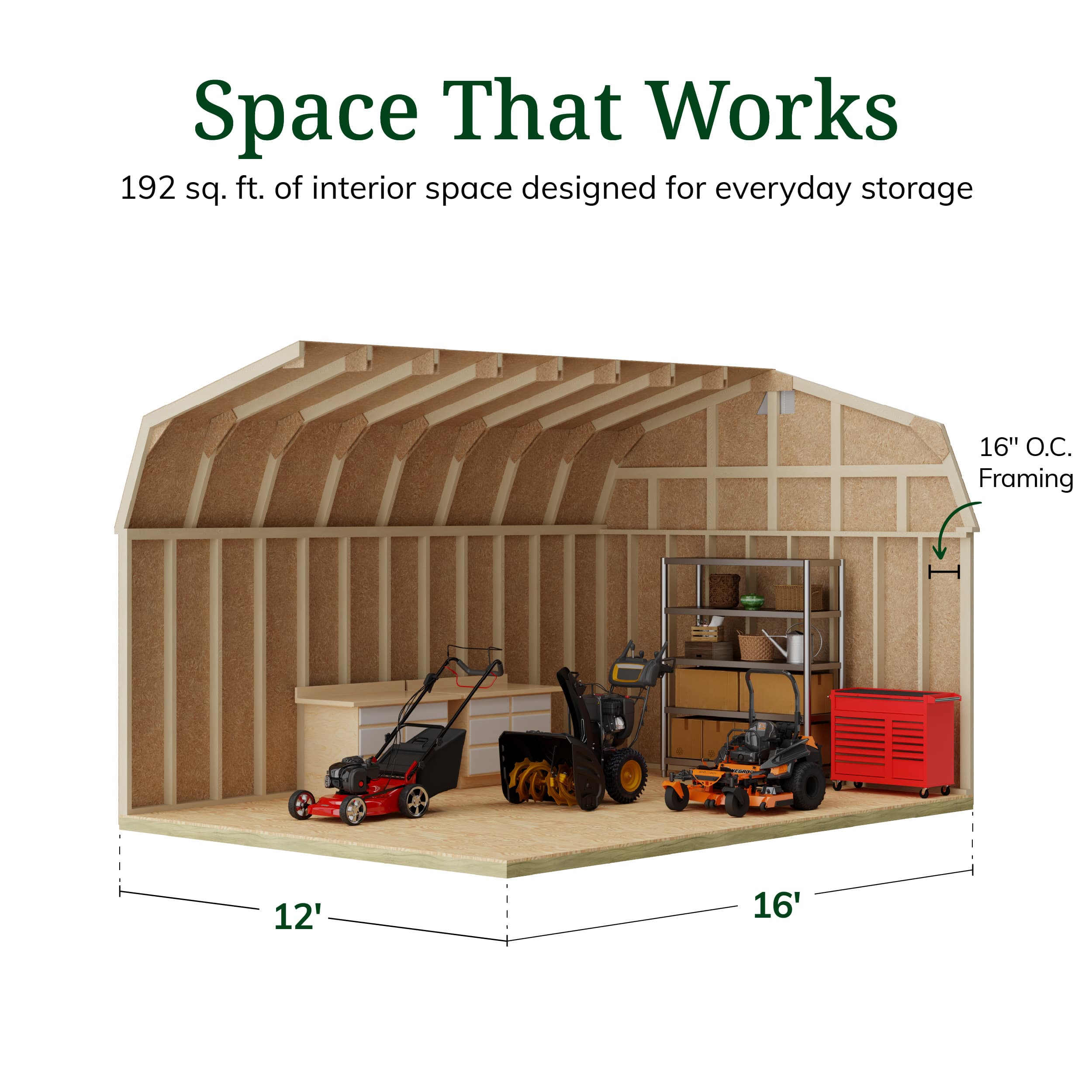Classic Gambrel 6' Barn Shed with Side Entry