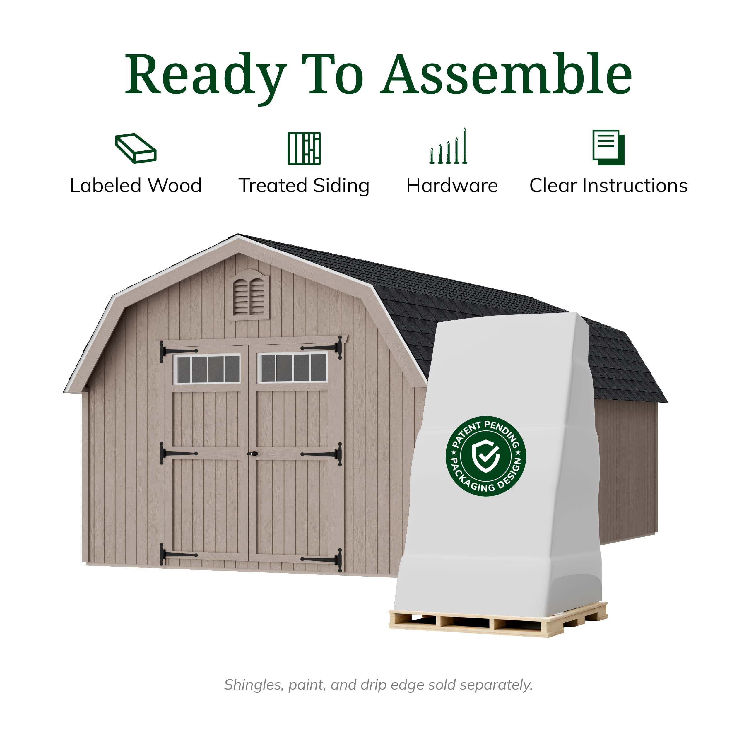 Colonial Greenfield Barn Shed