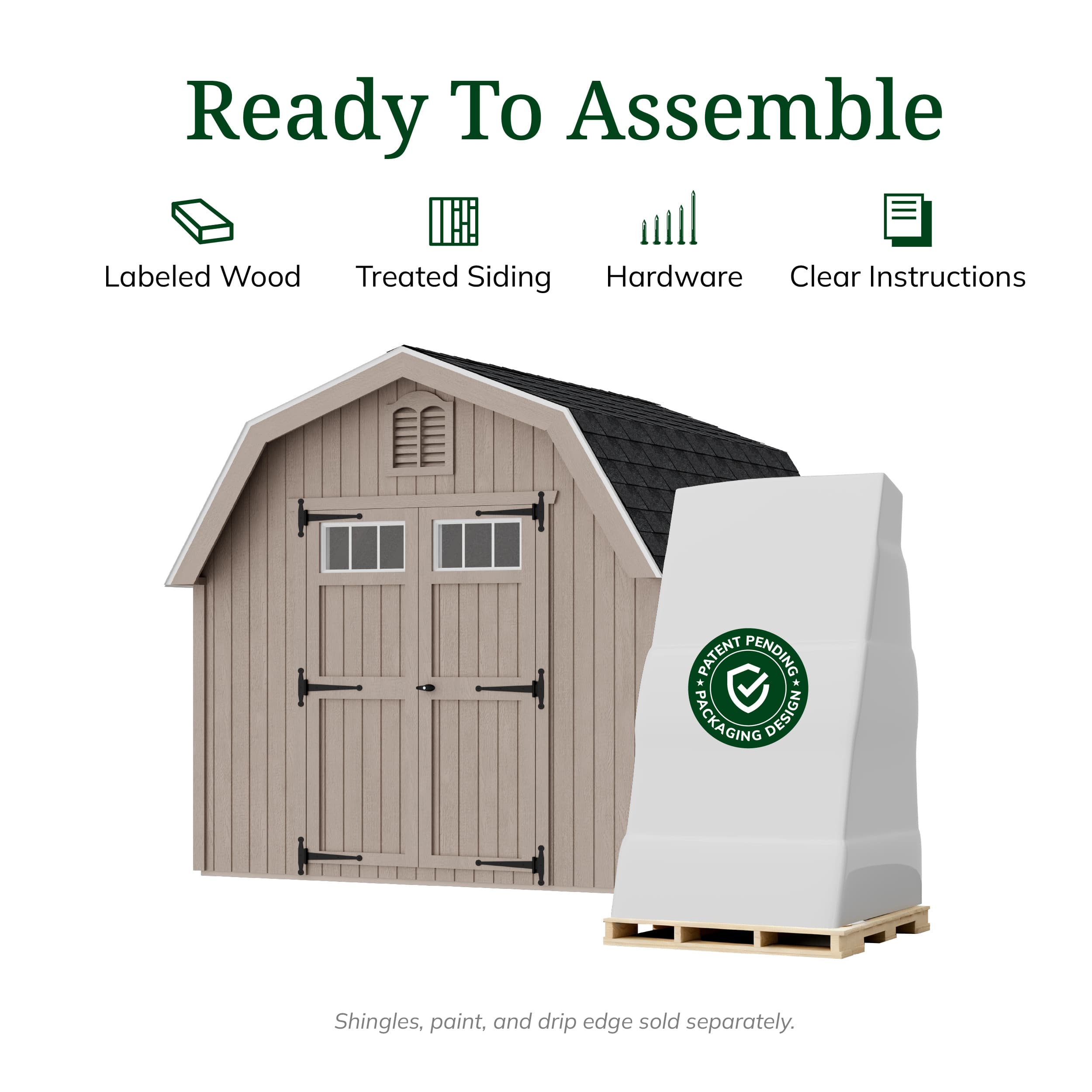 Colonial Greenfield Barn Shed