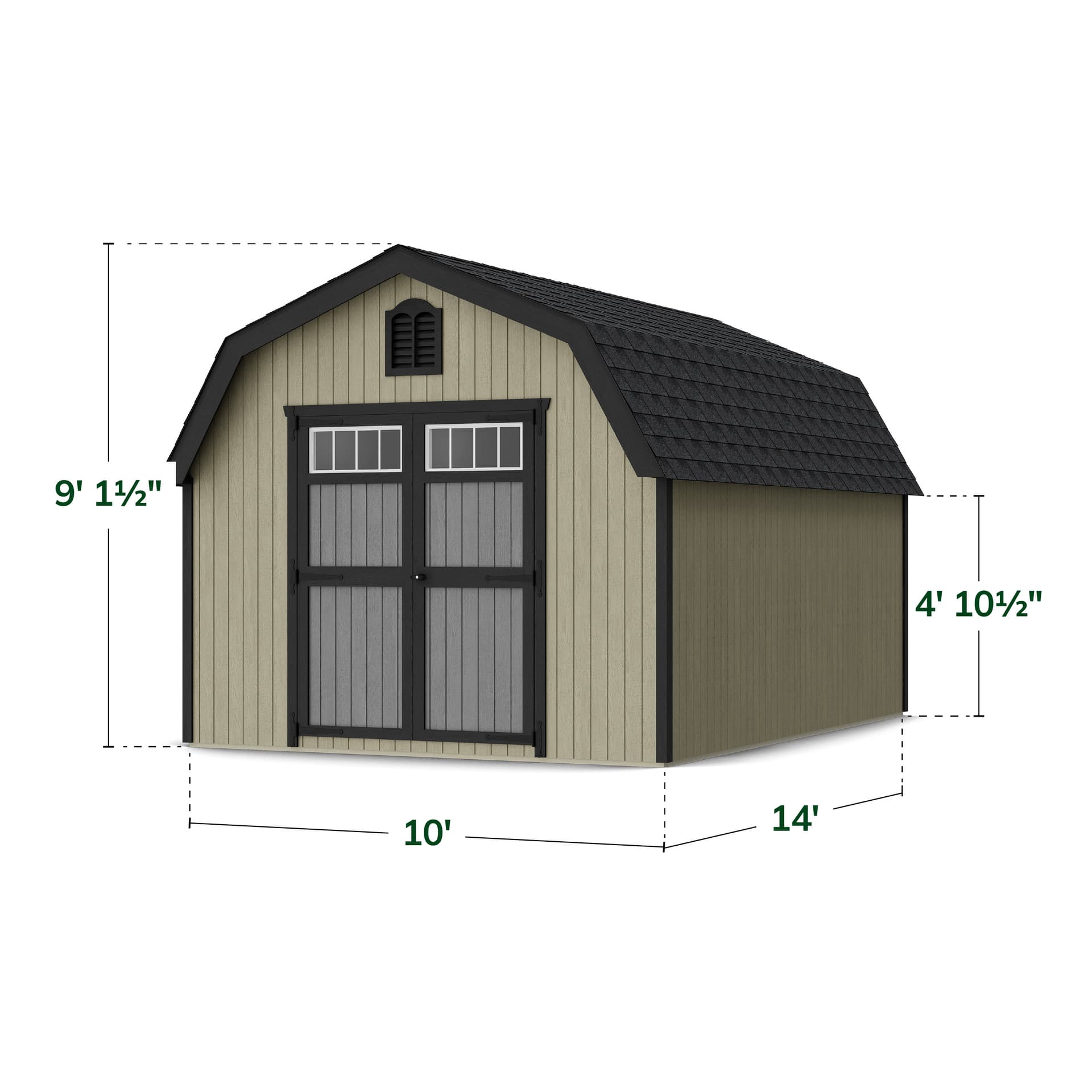 Colonial Greenfield Barn Shed dimensions
