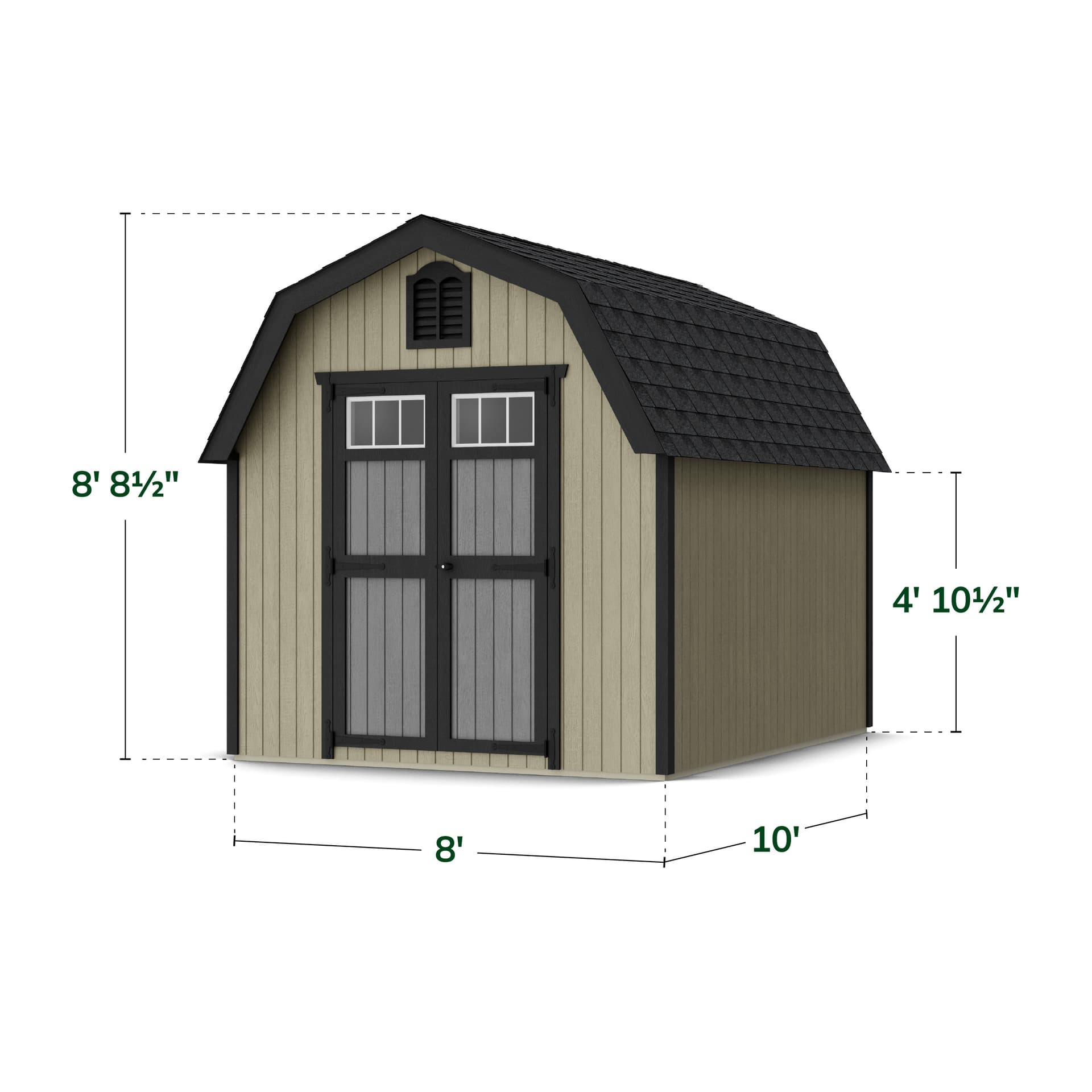 Colonial Greenfield Barn Shed dimensions