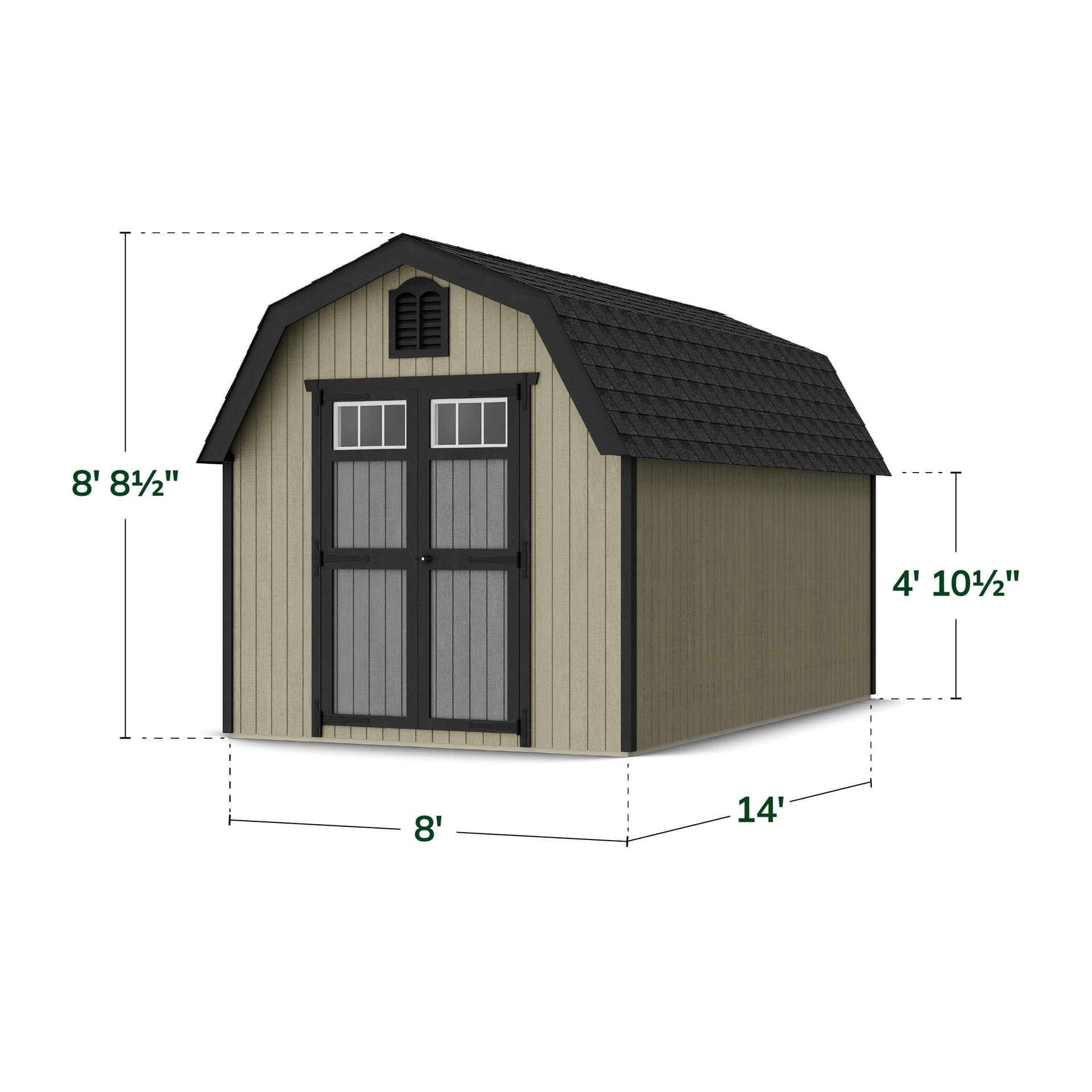 Colonial Greenfield Barn Shed dimensions