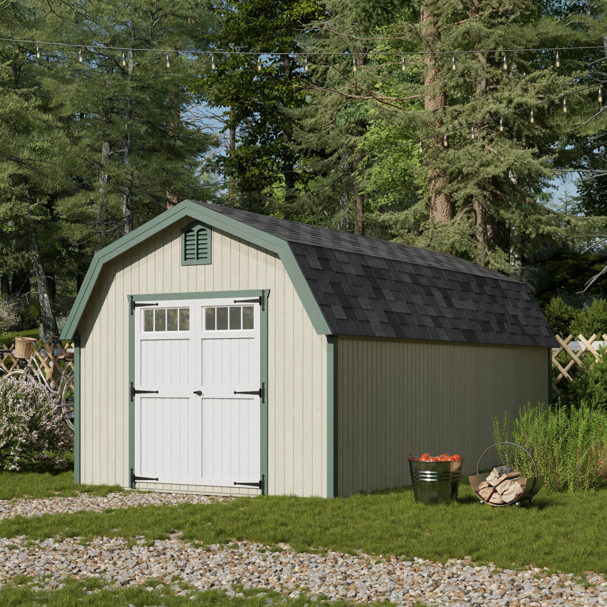 Colonial Greenfield Barn Shed