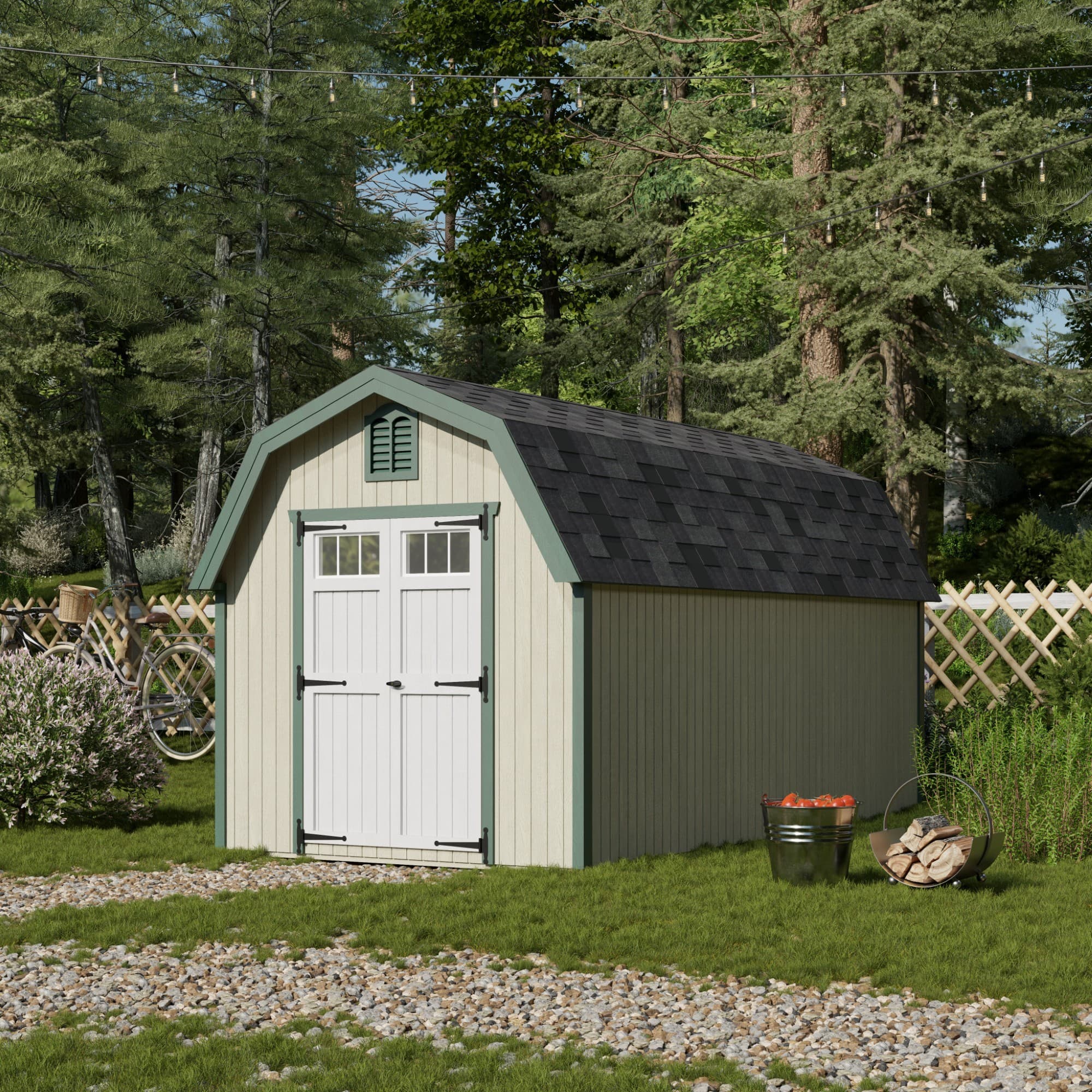 Colonial Greenfield Barn Shed
