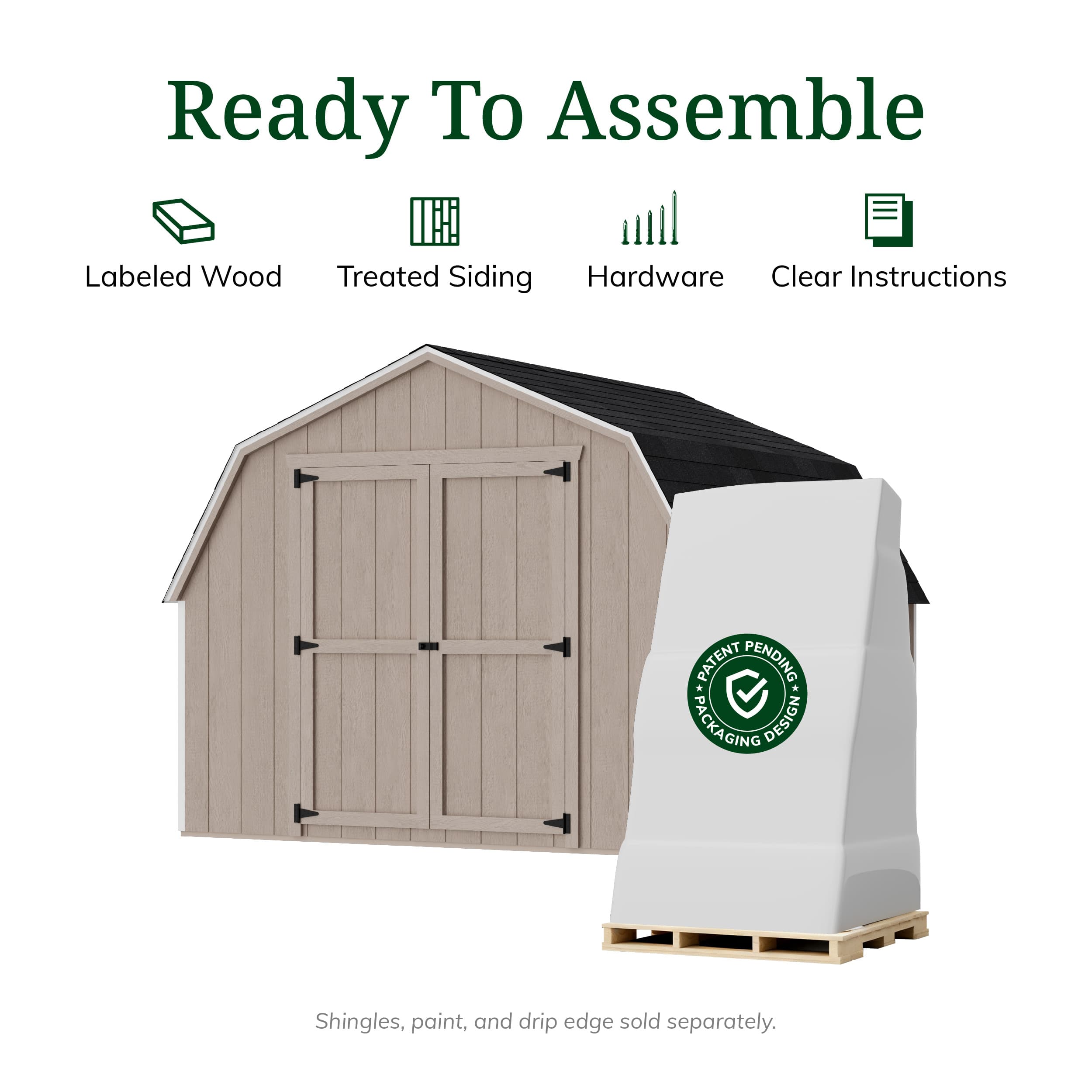 Value Gambrel 4' Barn Shed