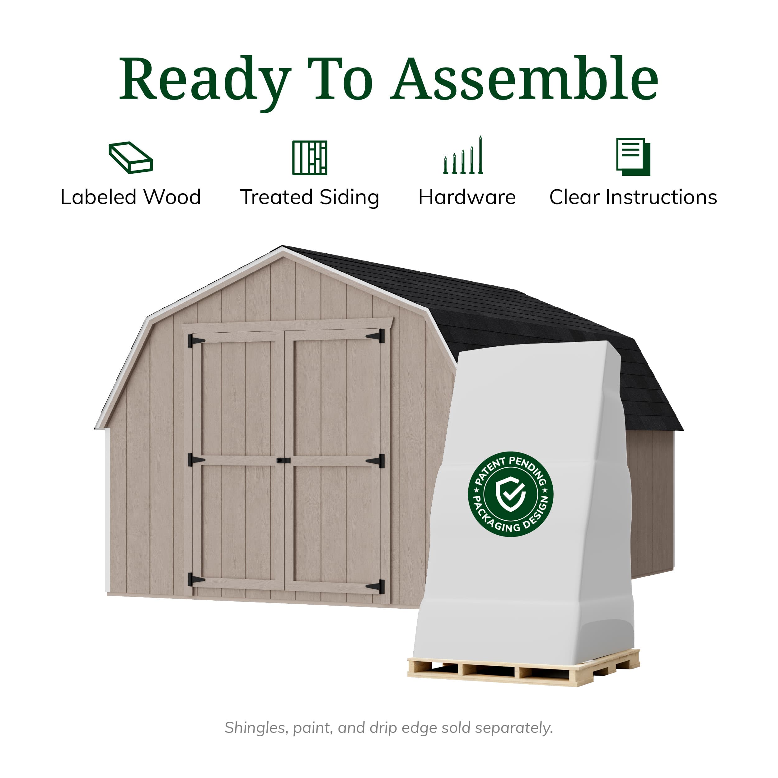 Value Gambrel 4' Barn Shed