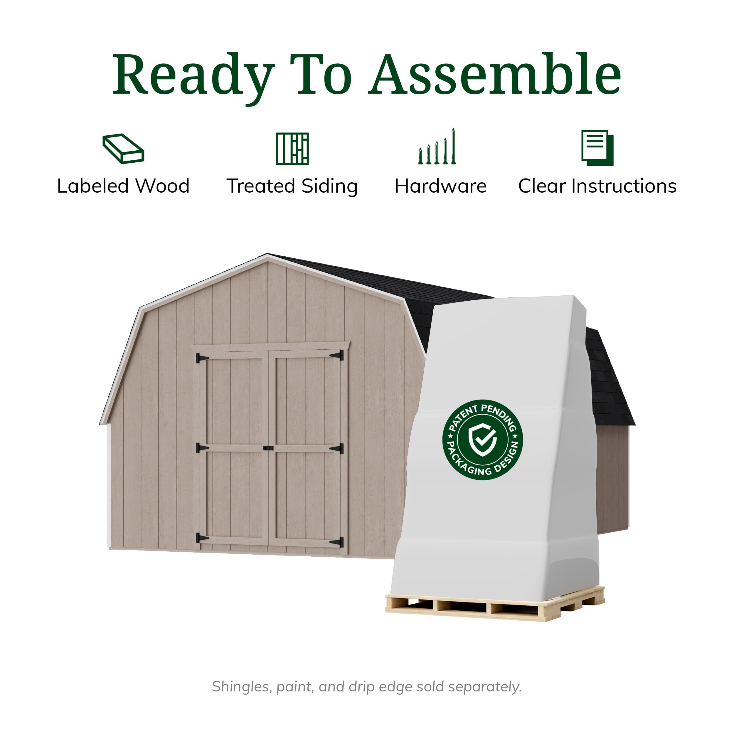 Value Gambrel 4' Barn Shed