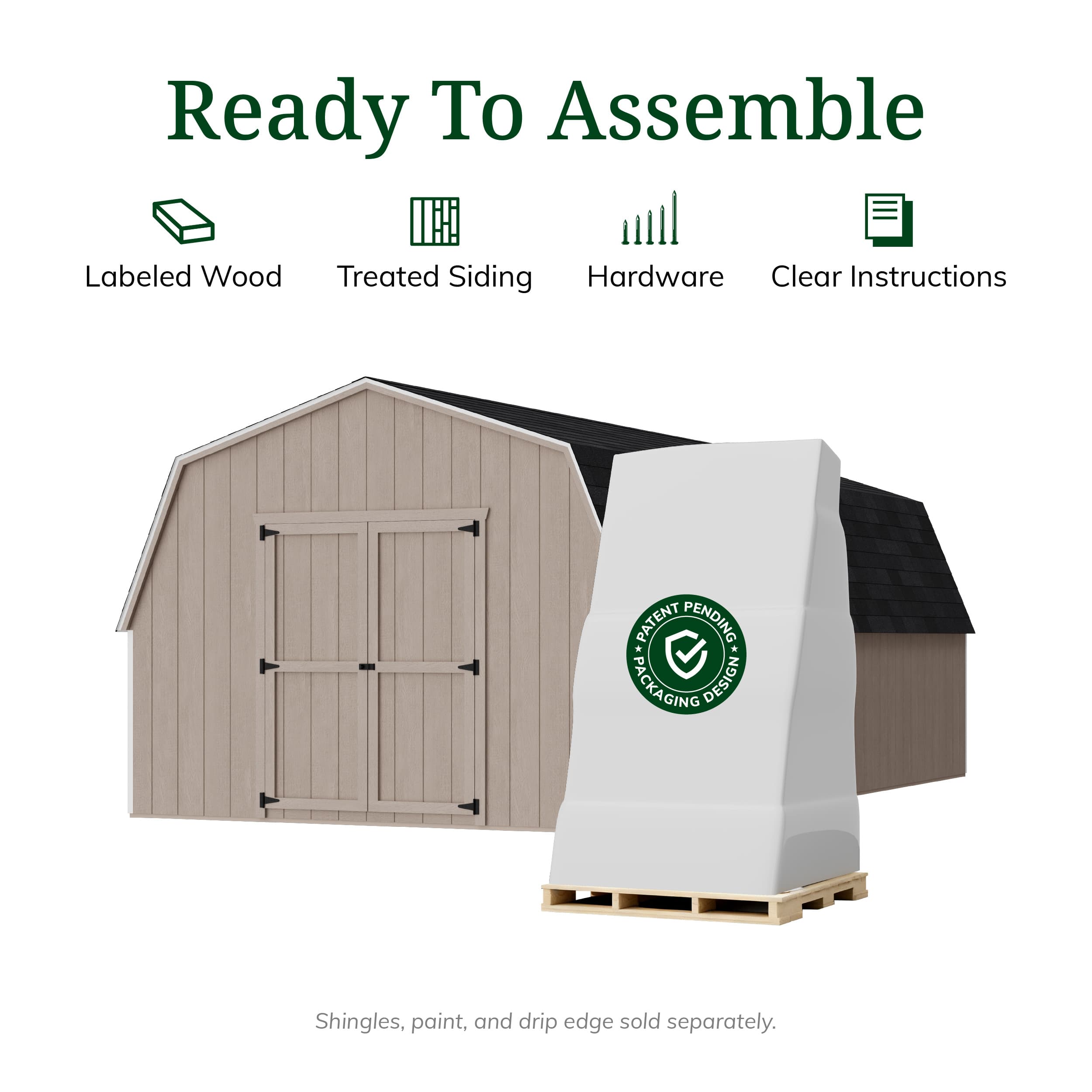 Value Gambrel 4' Barn Shed