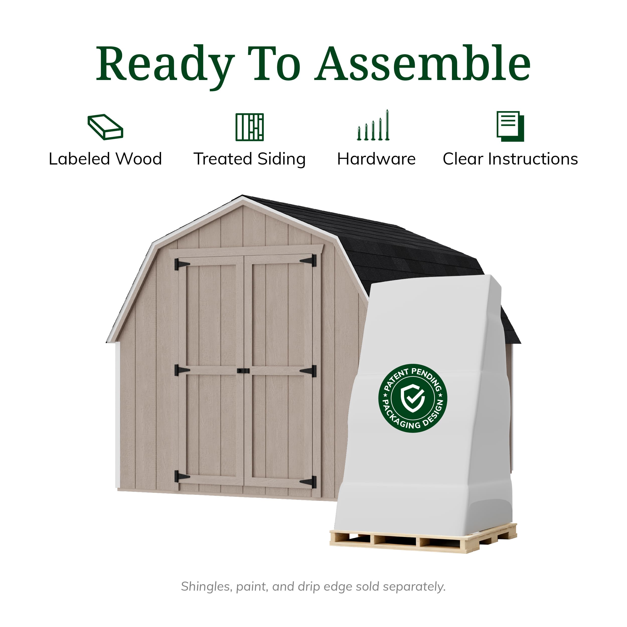 Value Gambrel 4' Barn Shed