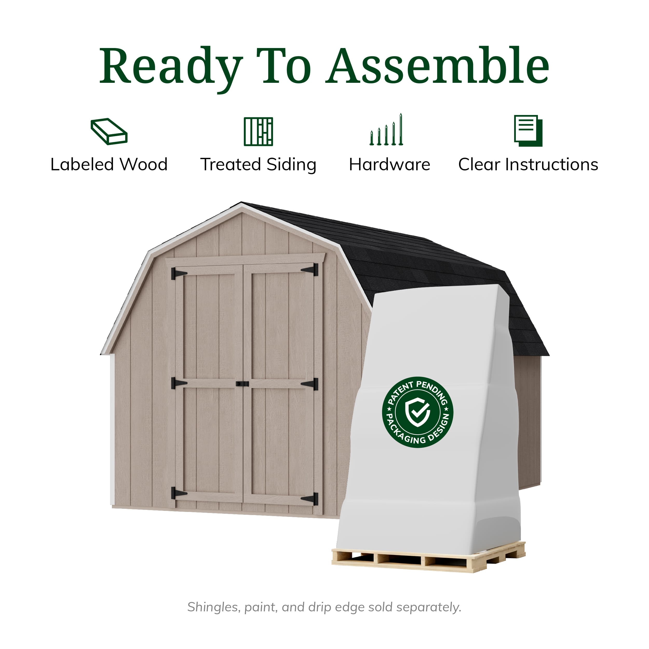 Value Gambrel 4' Barn Shed