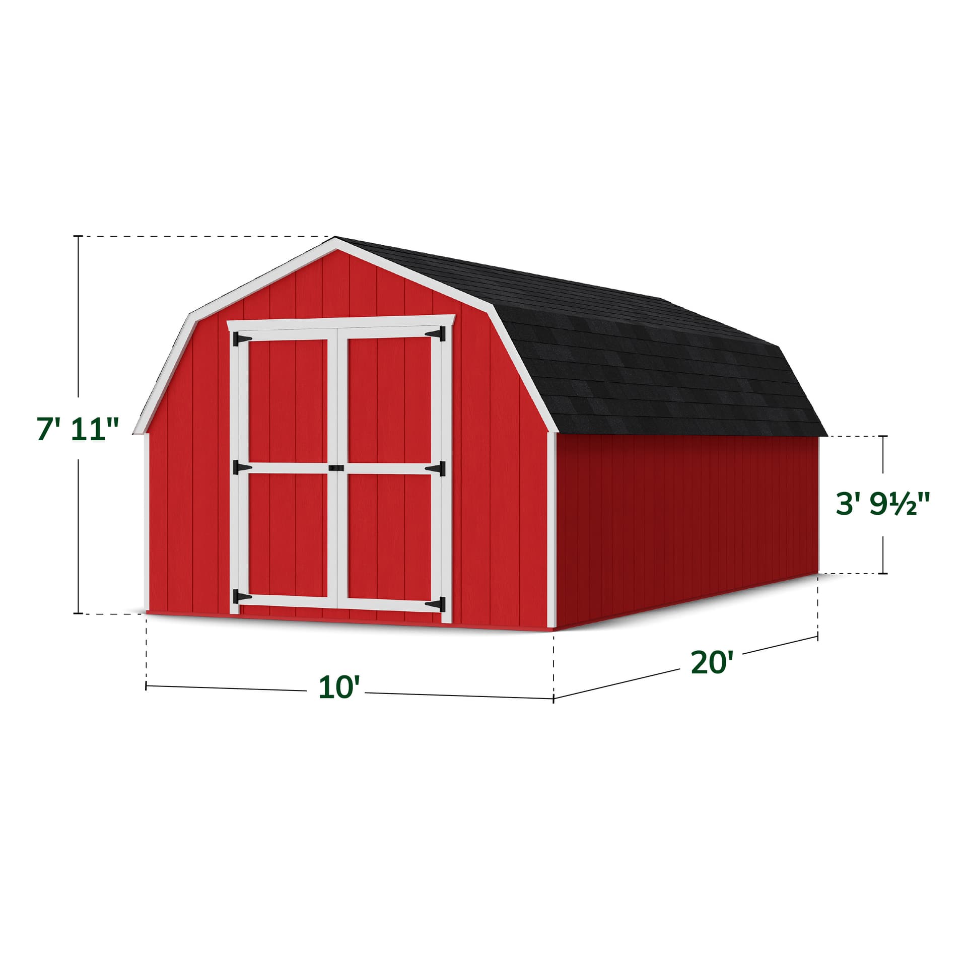 Value Gambrel 4' Barn Shed dimensions