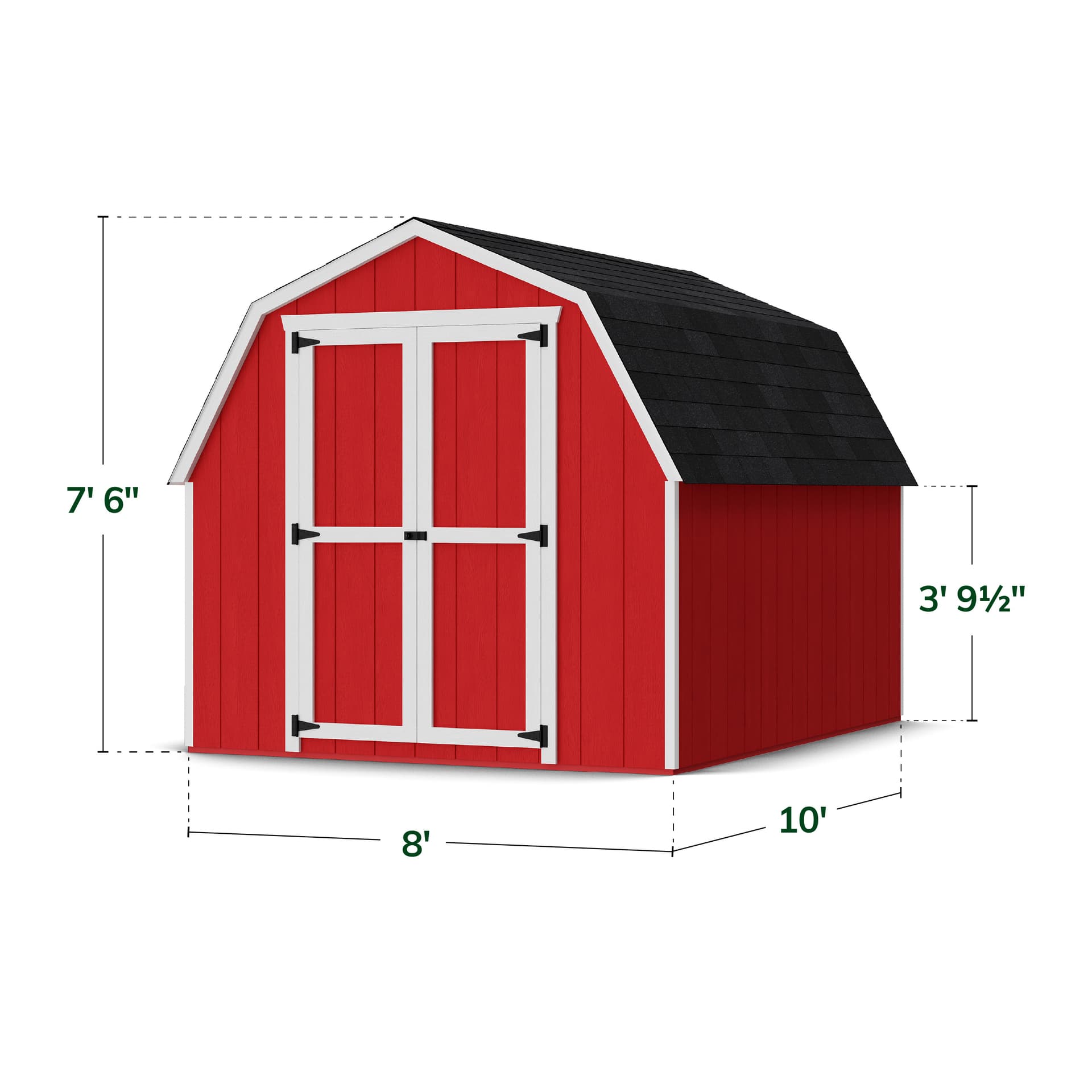 Value Gambrel 4' Barn Shed dimensions