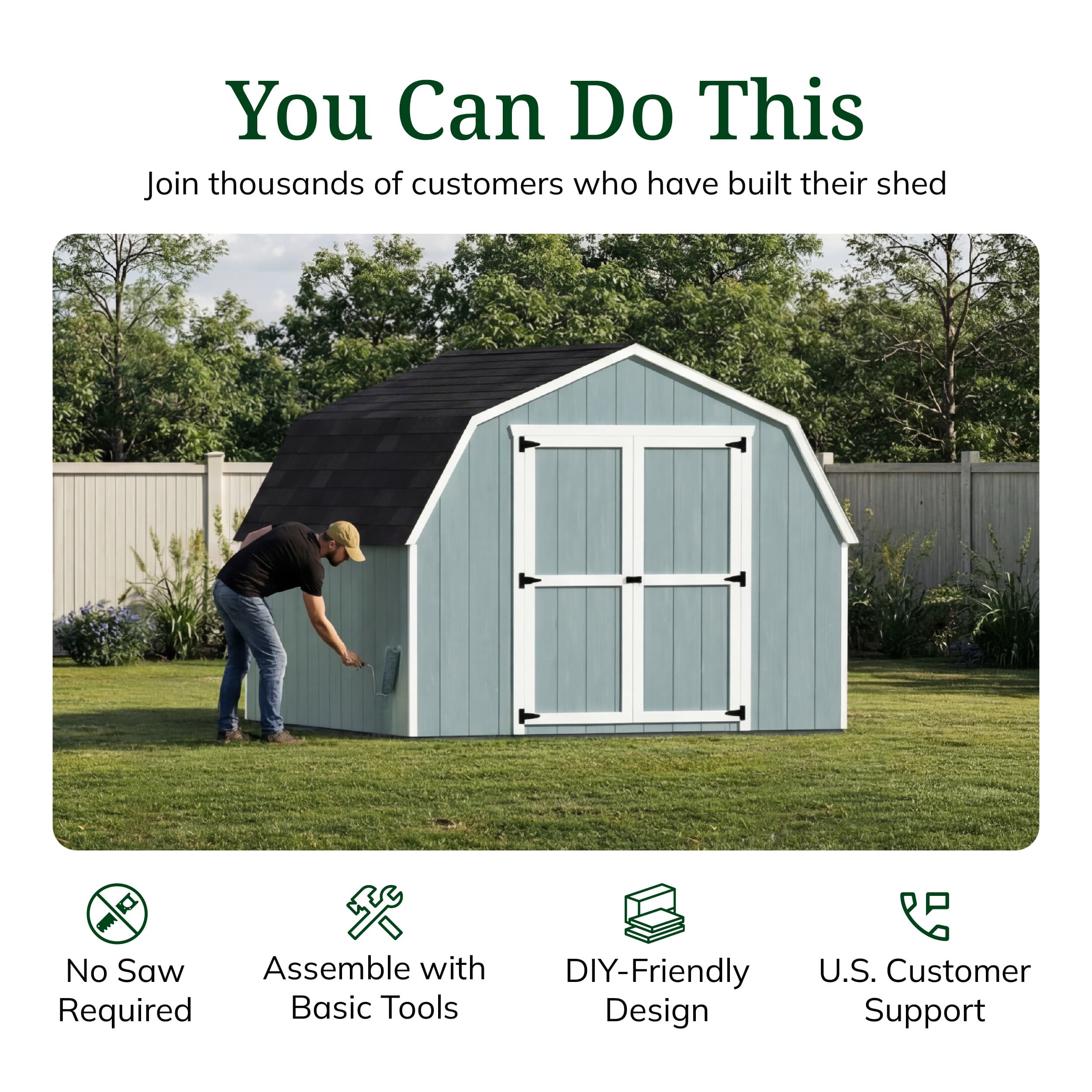Value Gambrel 4' Barn Shed